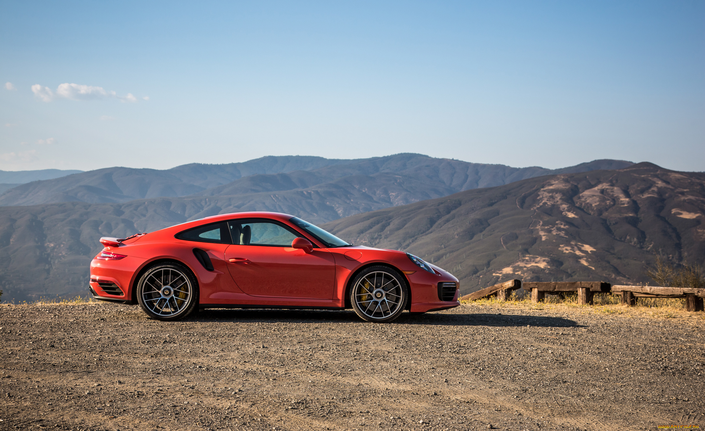 автомобили, porsche, 2017г, 911, turbo, s, coupe, north, america, красный