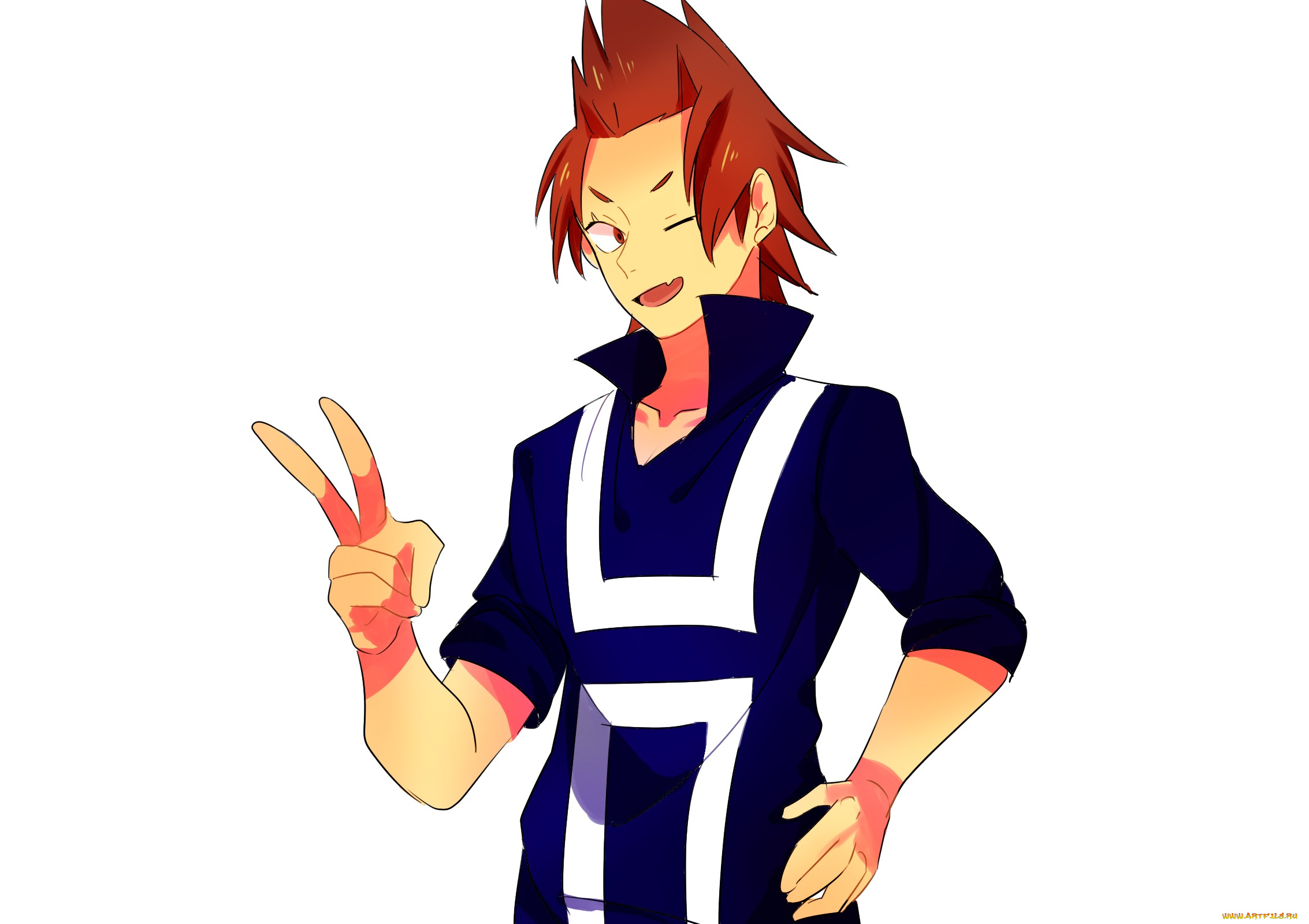 аниме, boku, no, hero, academia, kirishima, eijirou