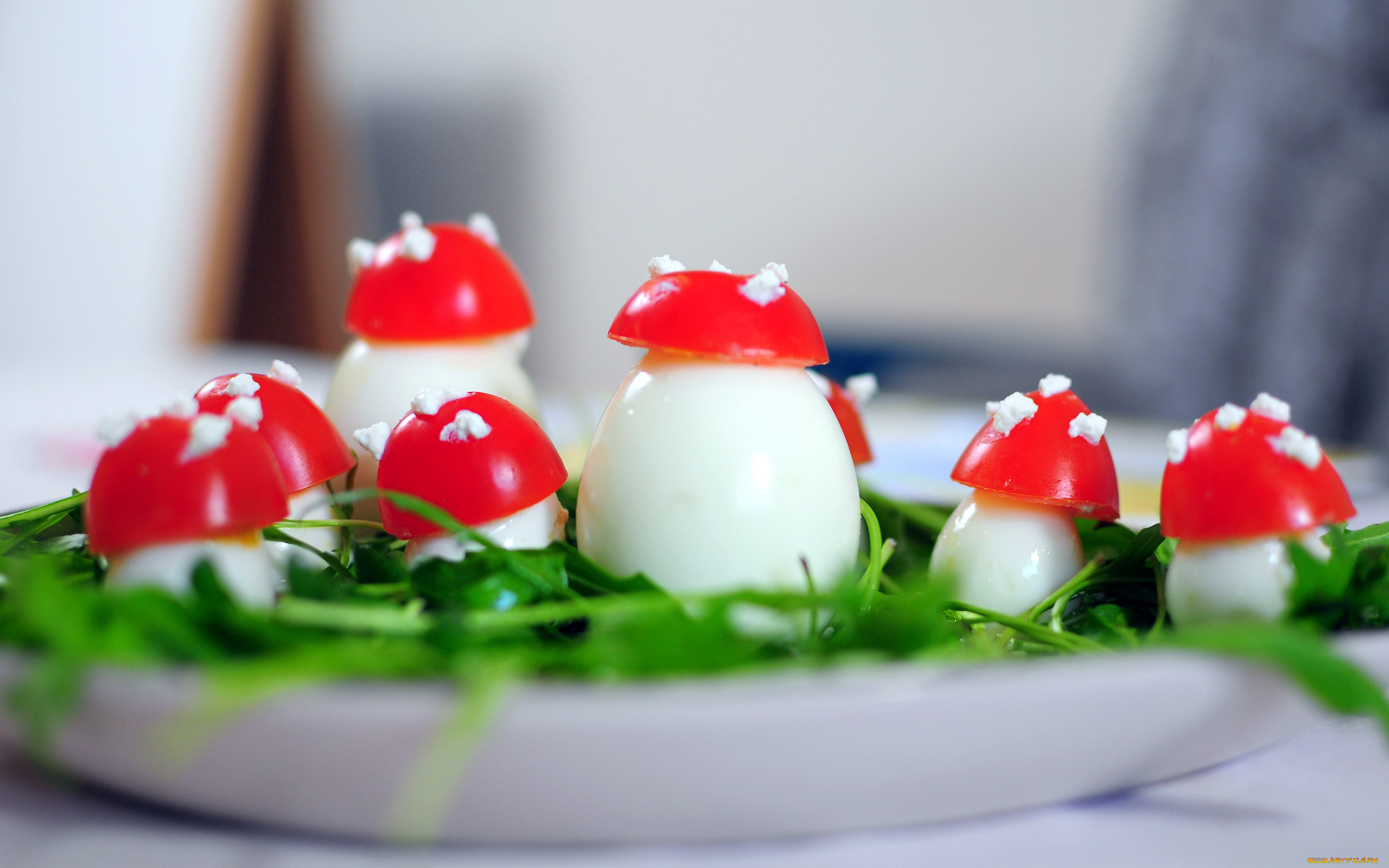 еда, Яичные, блюда, закуска, яйца, мухоморы