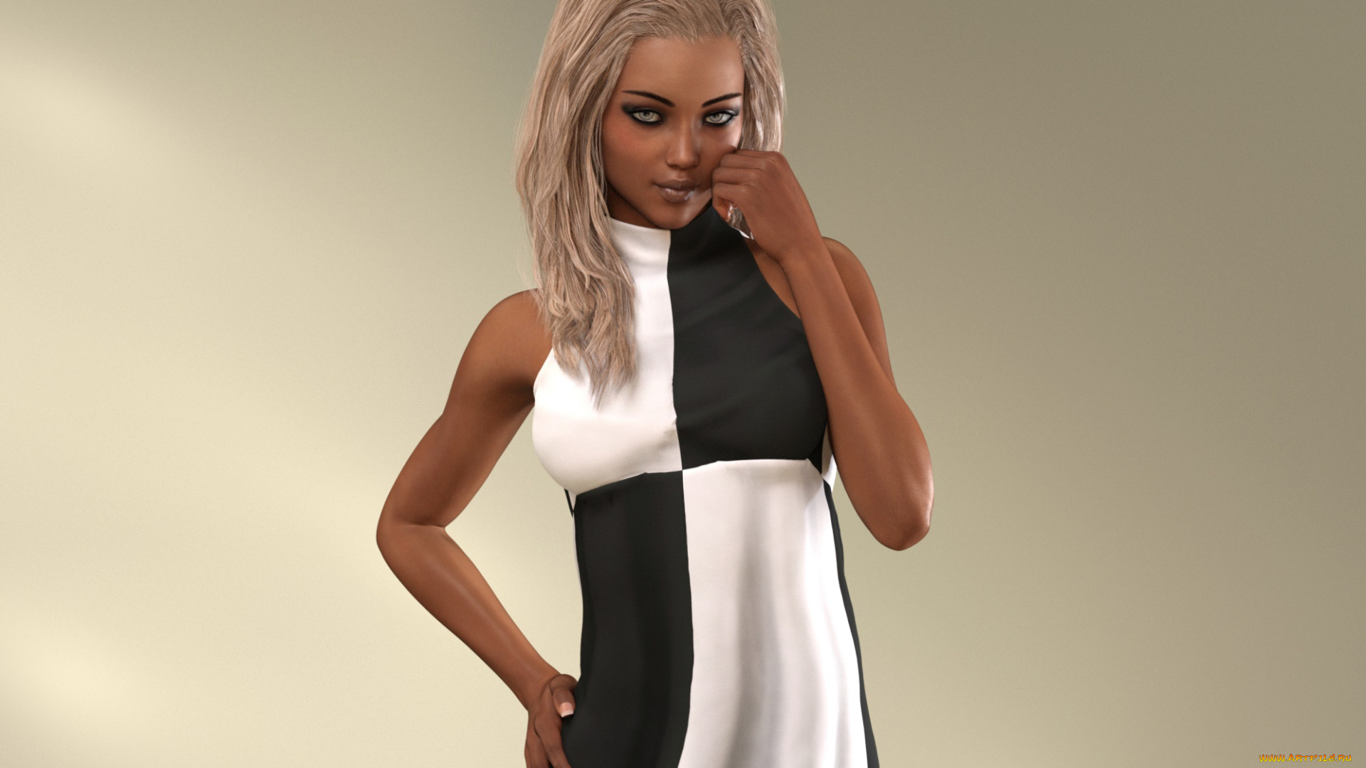 3д, графика, люди, , people, девушка, взгляд, фон