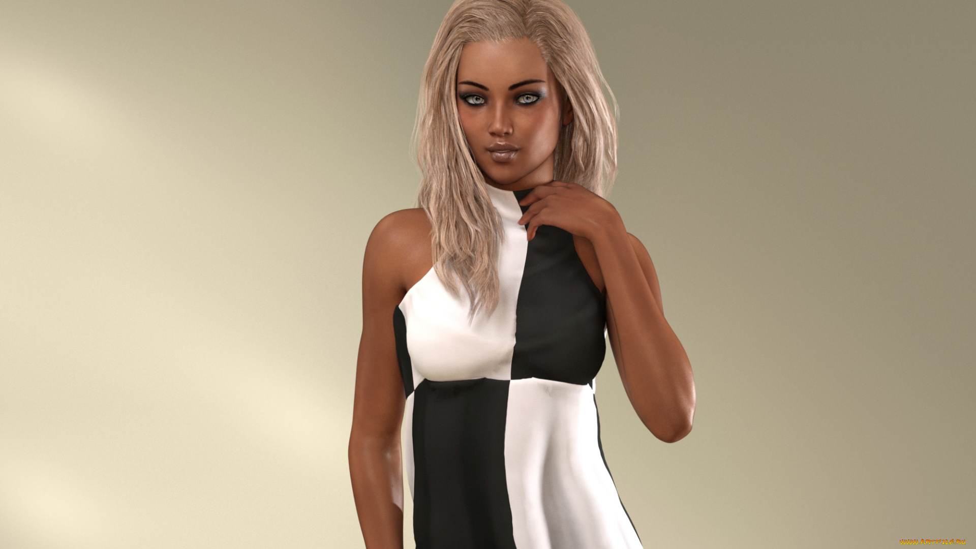 3д, графика, люди, , people, девушка, взгляд, фон