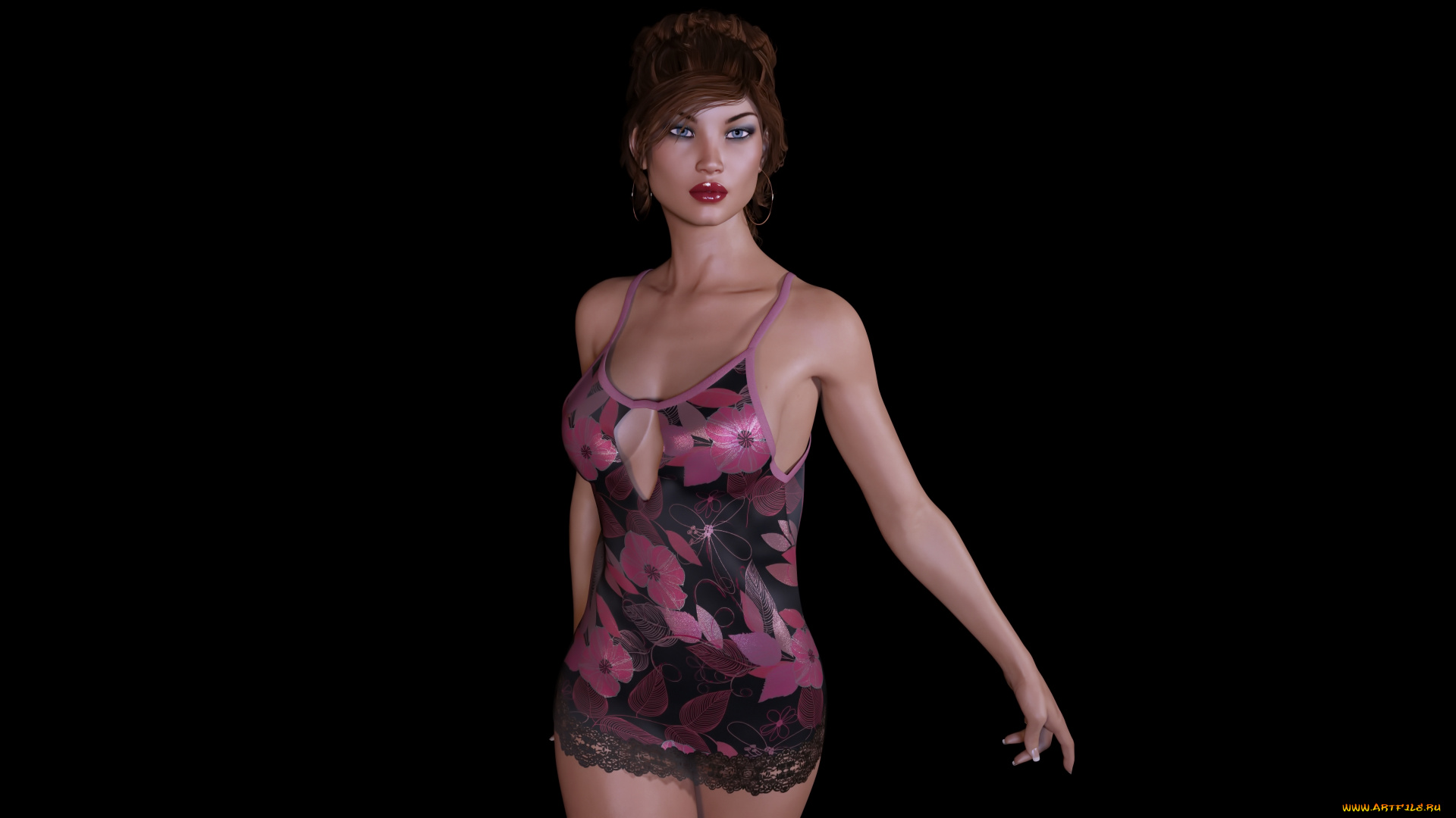 3д, графика, люди, , people, девушка, взгляд, фон