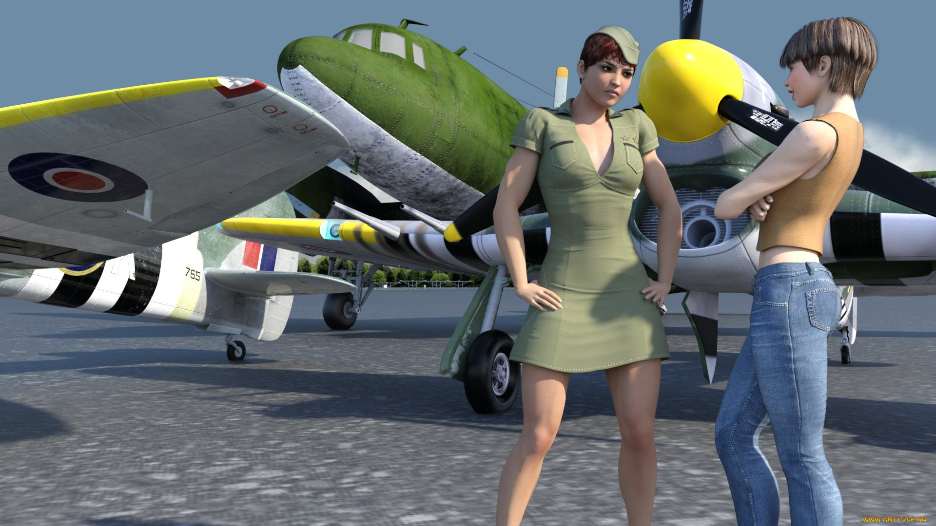 3д, графика, люди, , people, фон, взгляд, девушки