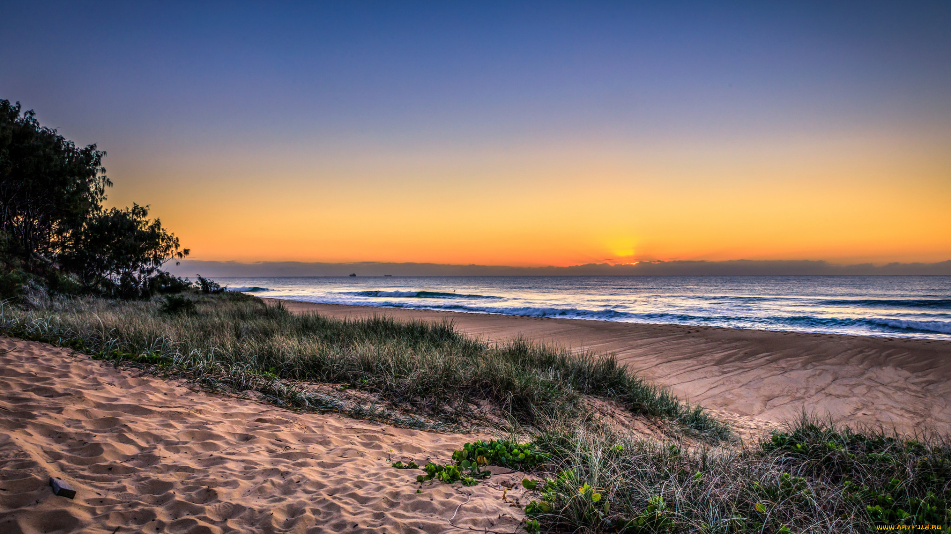 природа, побережье, простор