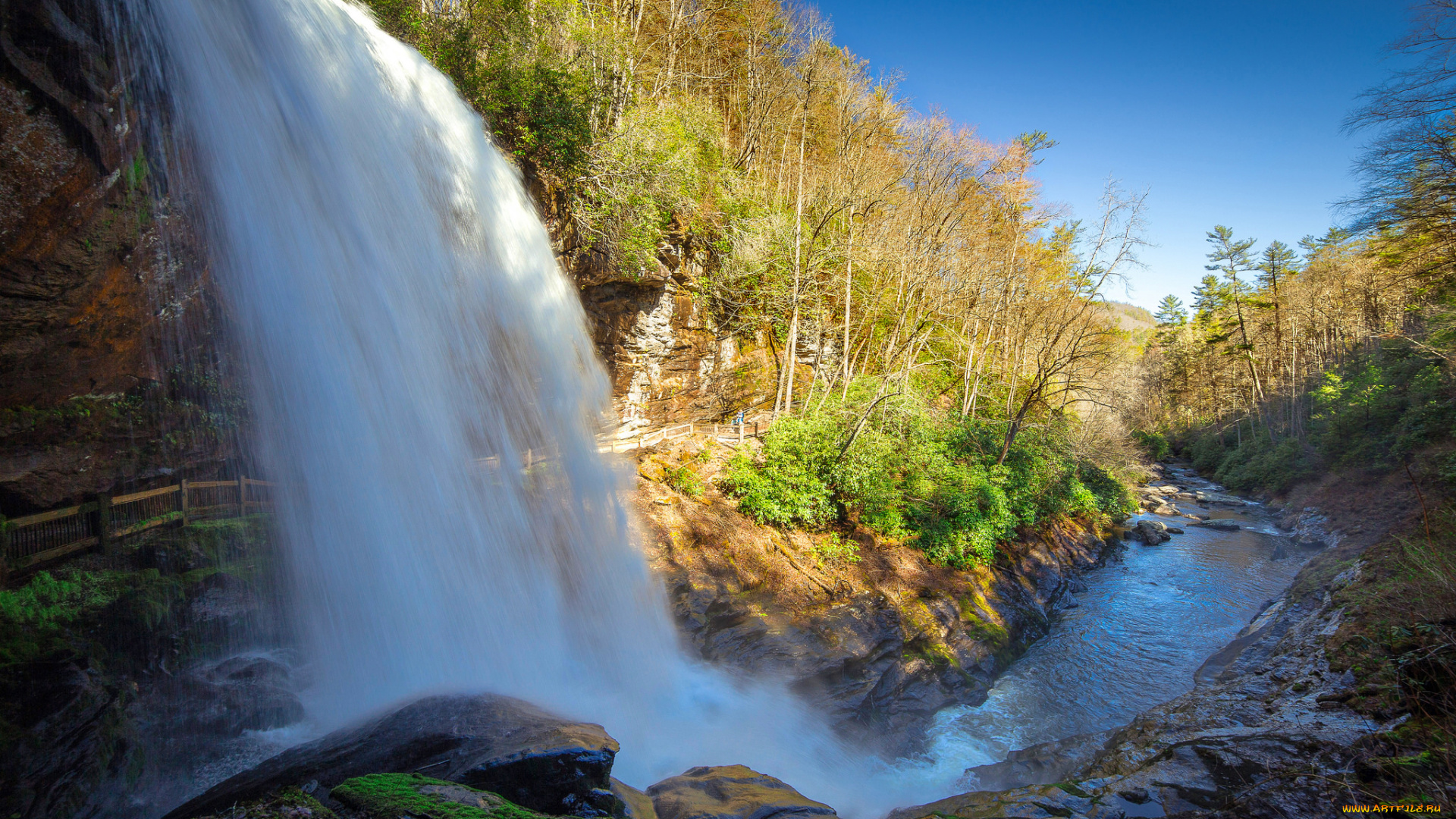природа, водопады, простор