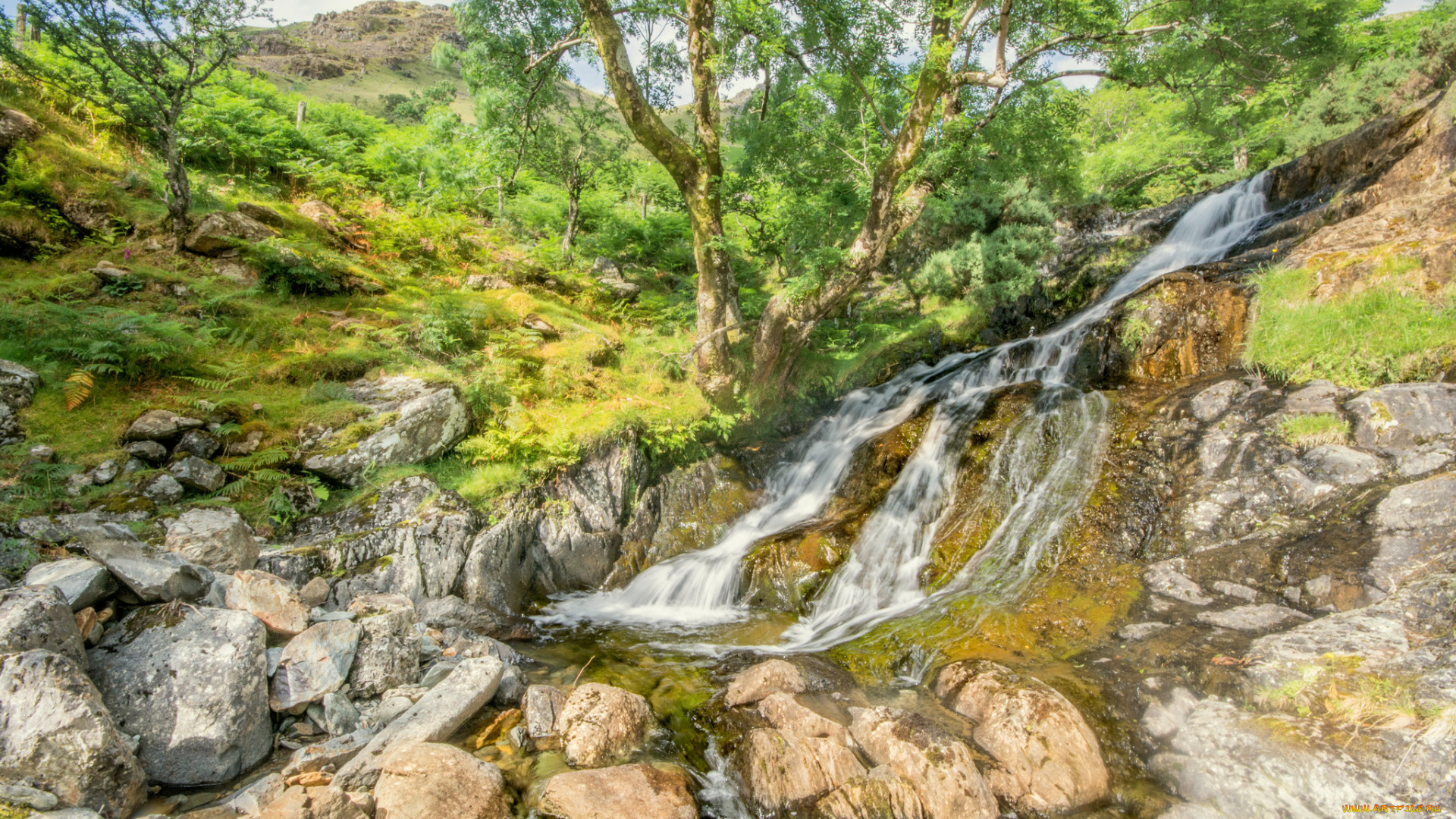 природа, водопады, простор