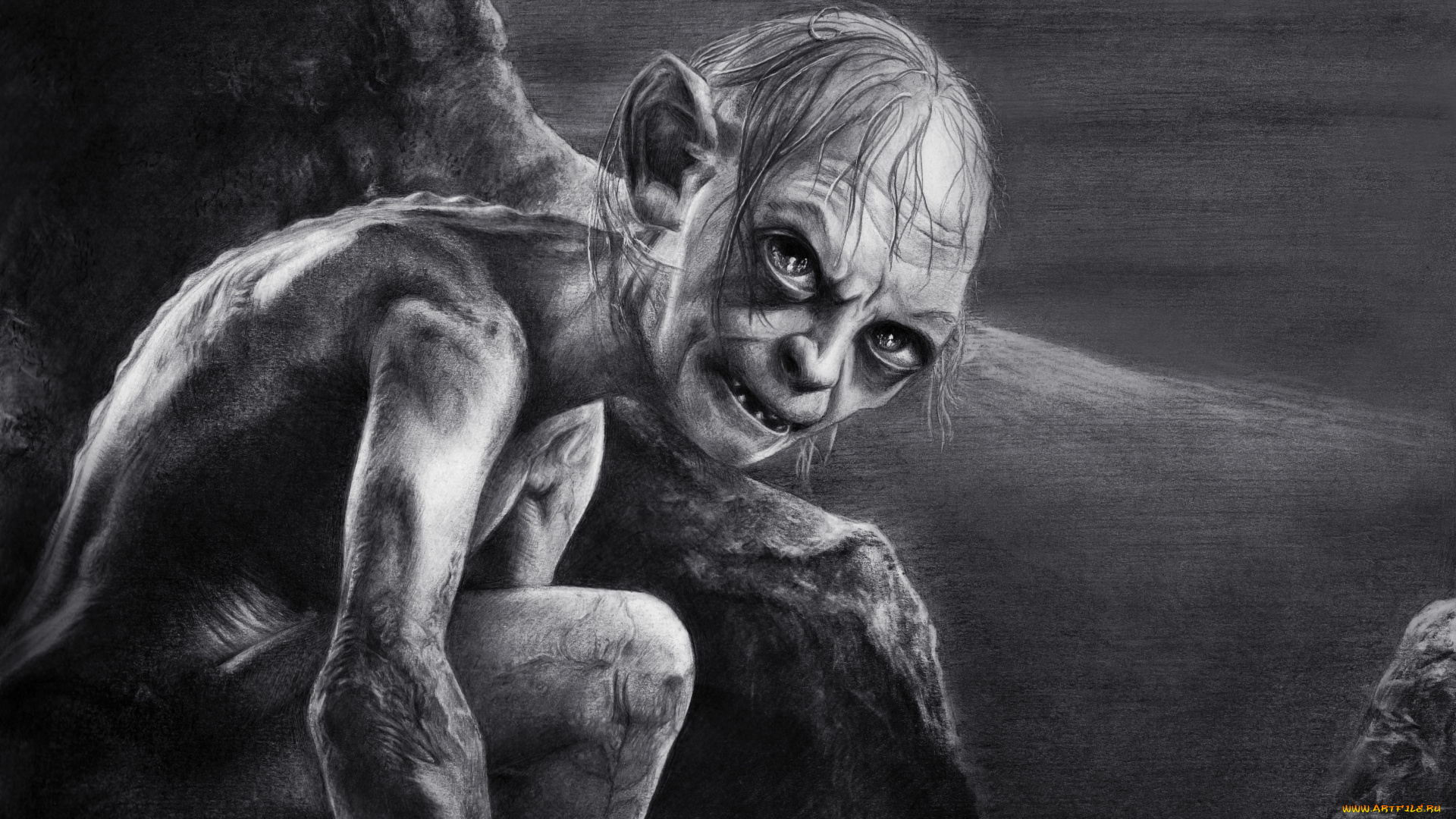 рисованное, кино, взгляд, фон, существо