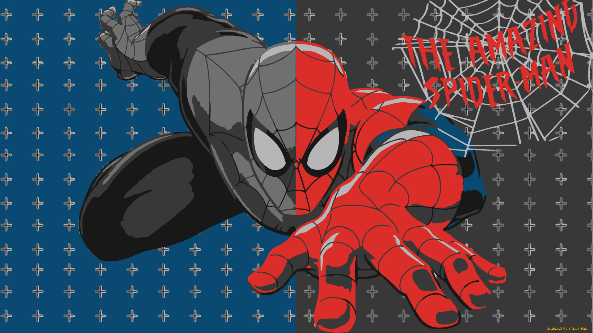 рисованное, комиксы, человек, паук