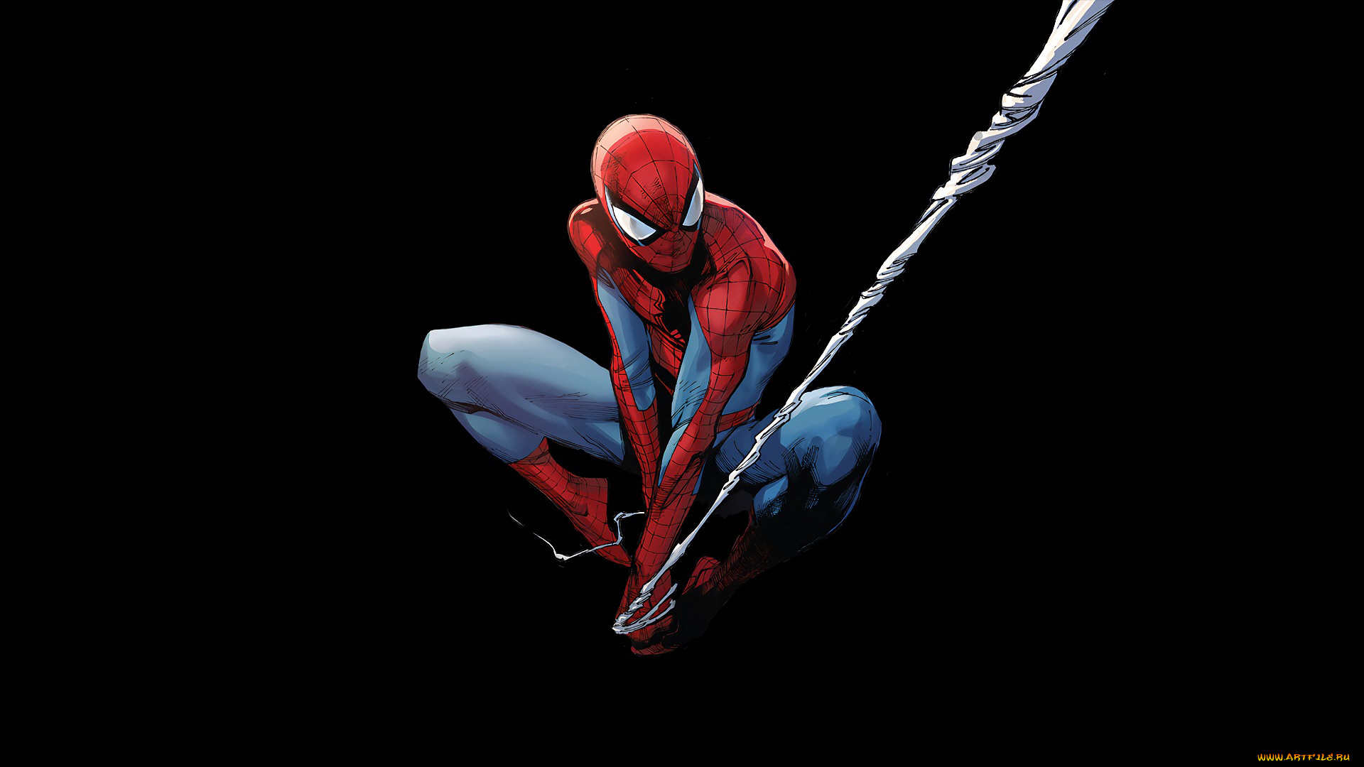 рисованное, комиксы, человек, паук