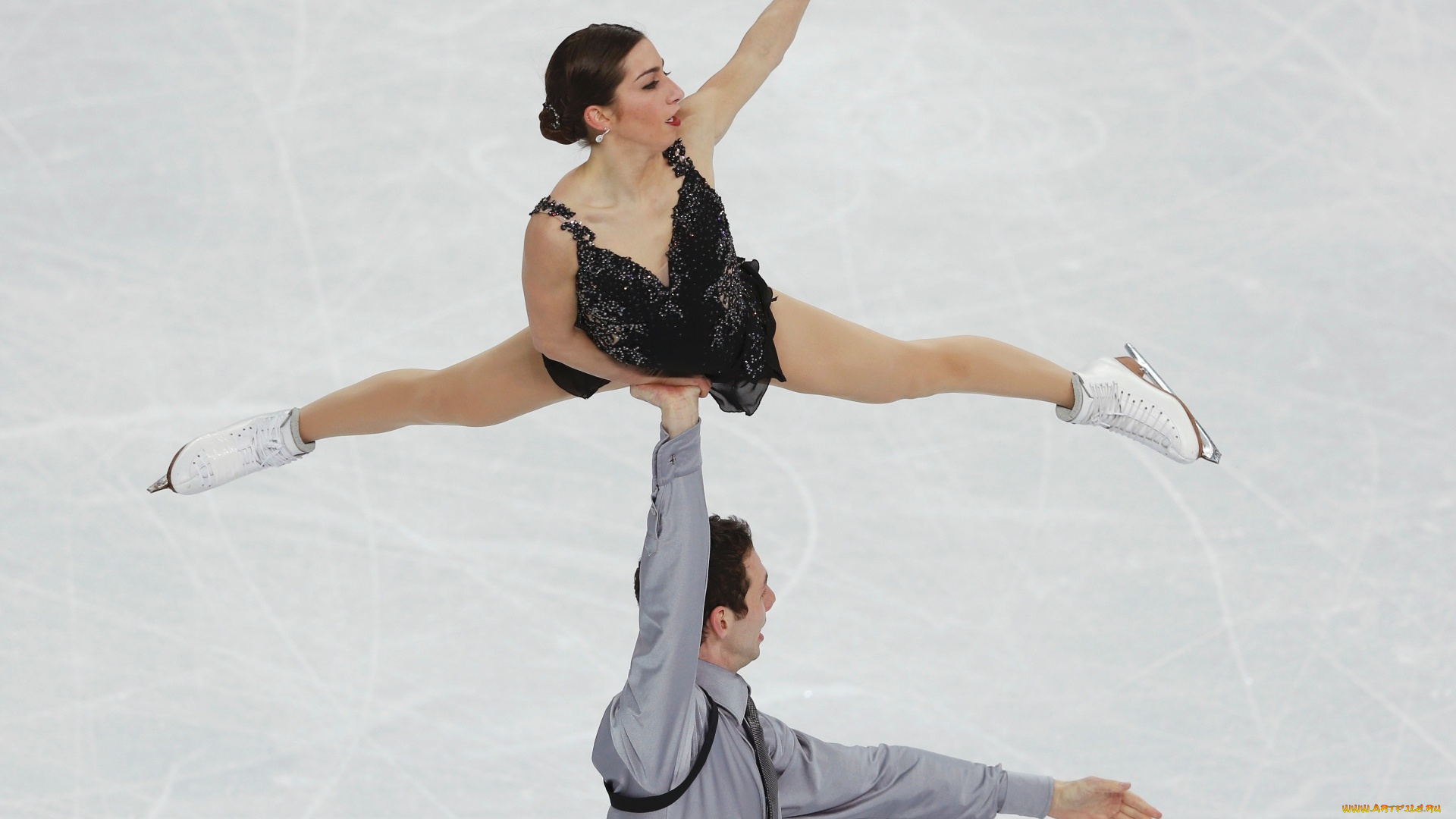 спорт, фигурное, катание, девушка, парень, выступление