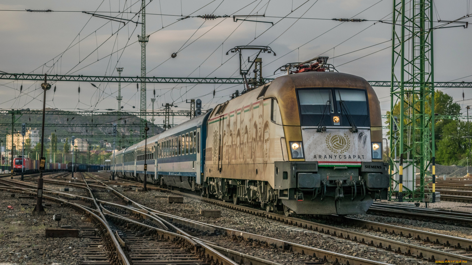 техника, электровозы, локомотив, состав