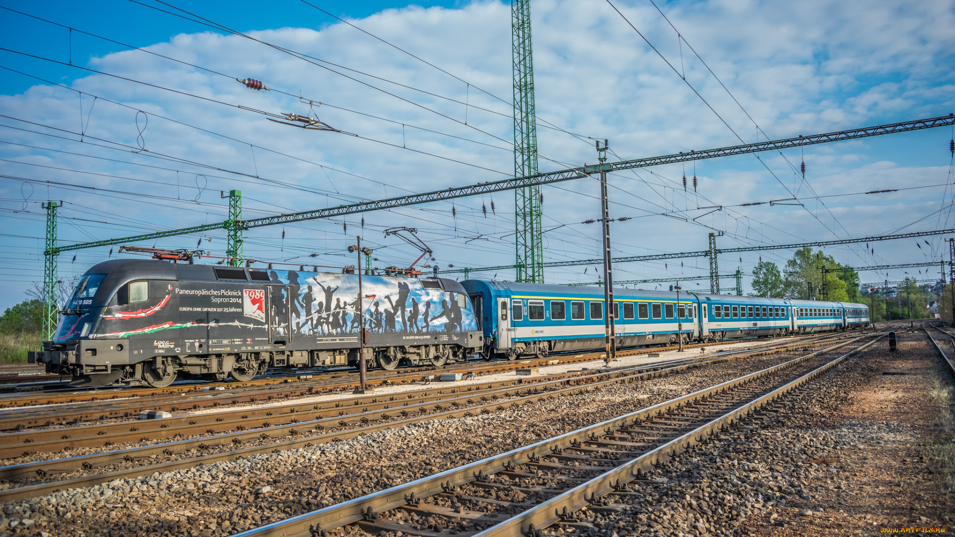 техника, электровозы, состав, локомотив