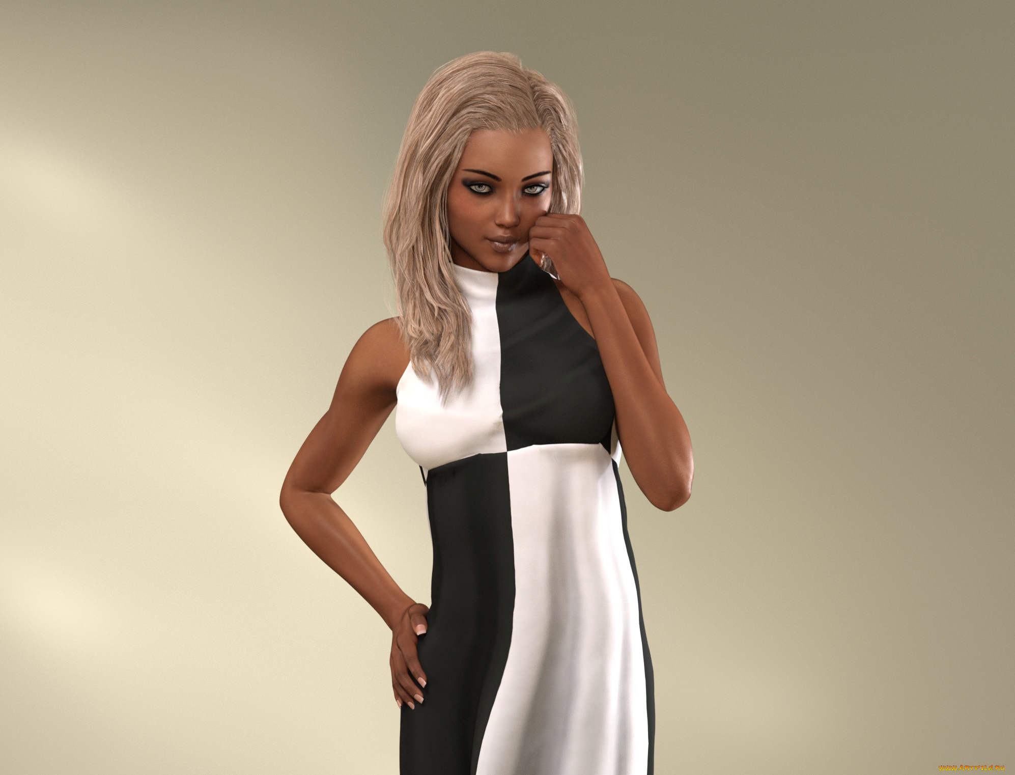 3д, графика, люди, , people, девушка, взгляд, фон