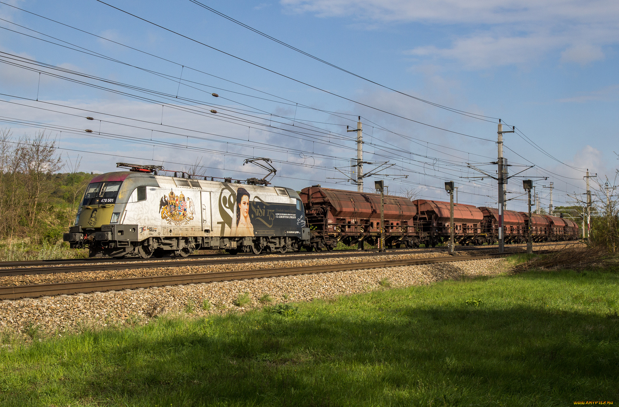 техника, электровозы, локомотив, состав