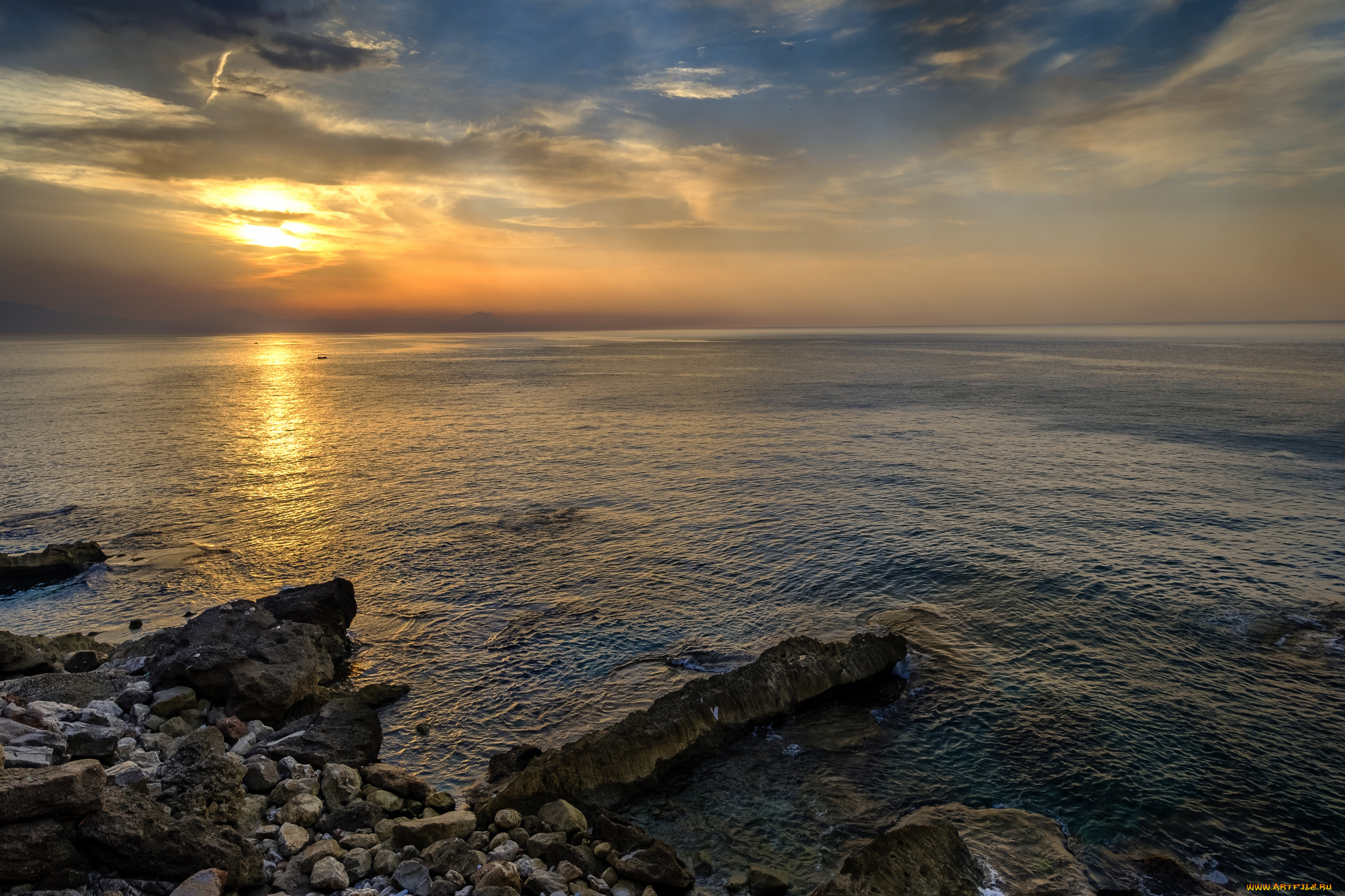 природа, побережье, простор