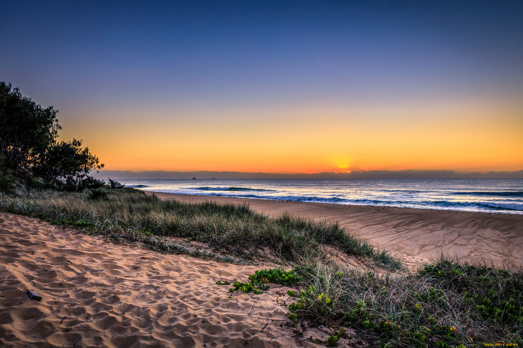 природа, побережье, простор