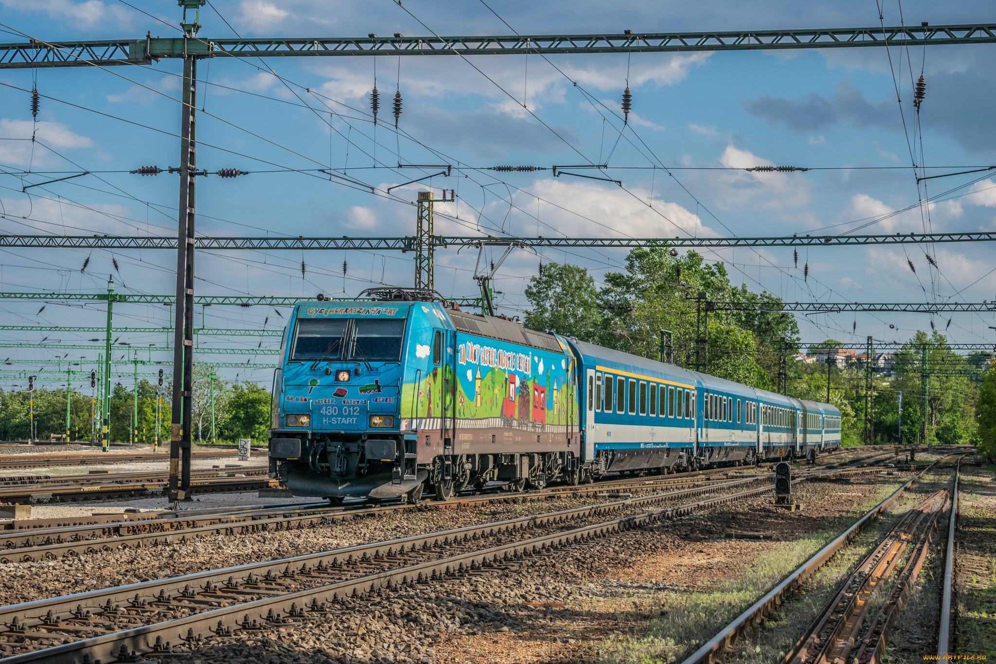 техника, электровозы, локомотив, состав