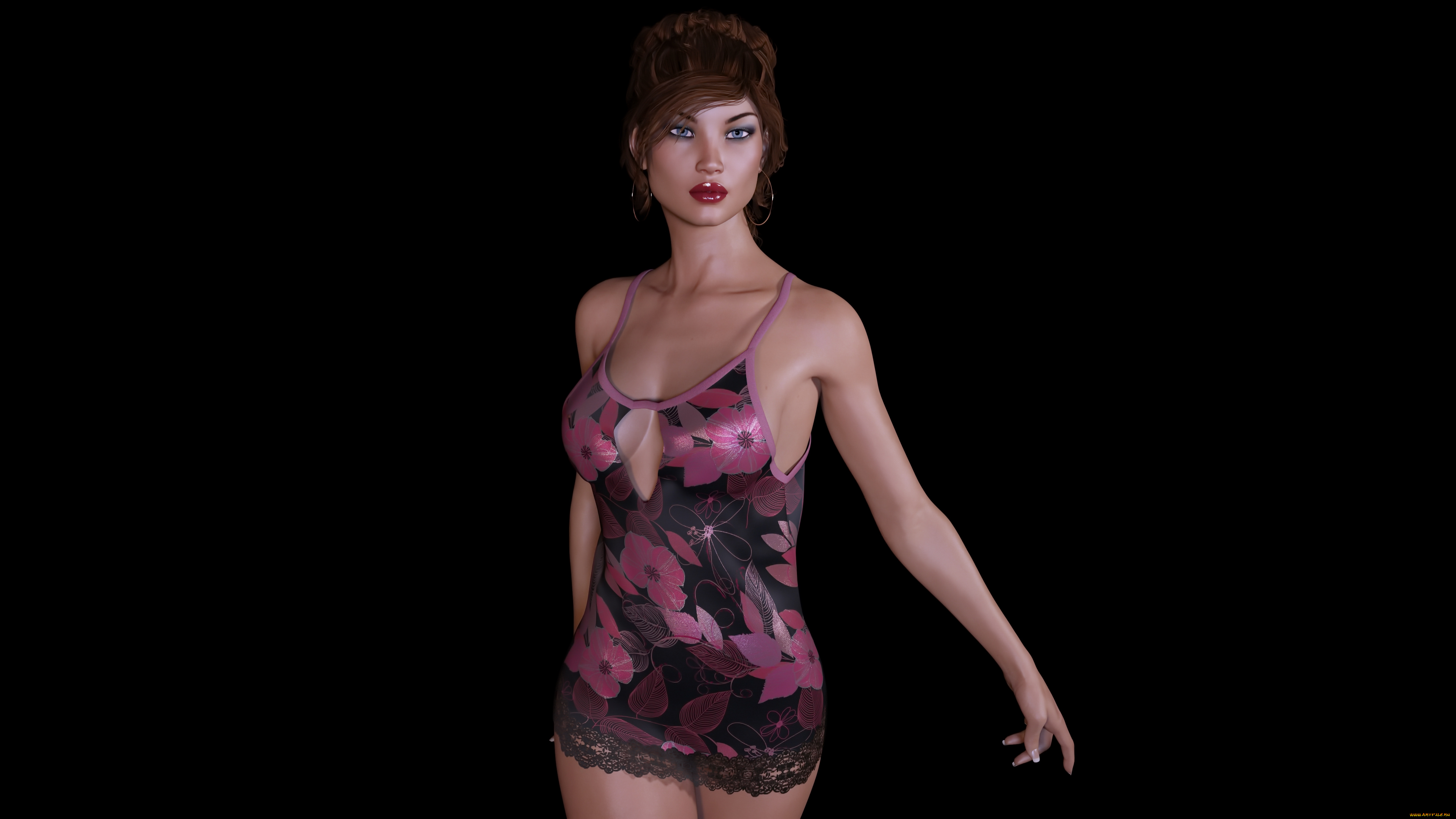 3д, графика, люди, , people, девушка, взгляд, фон