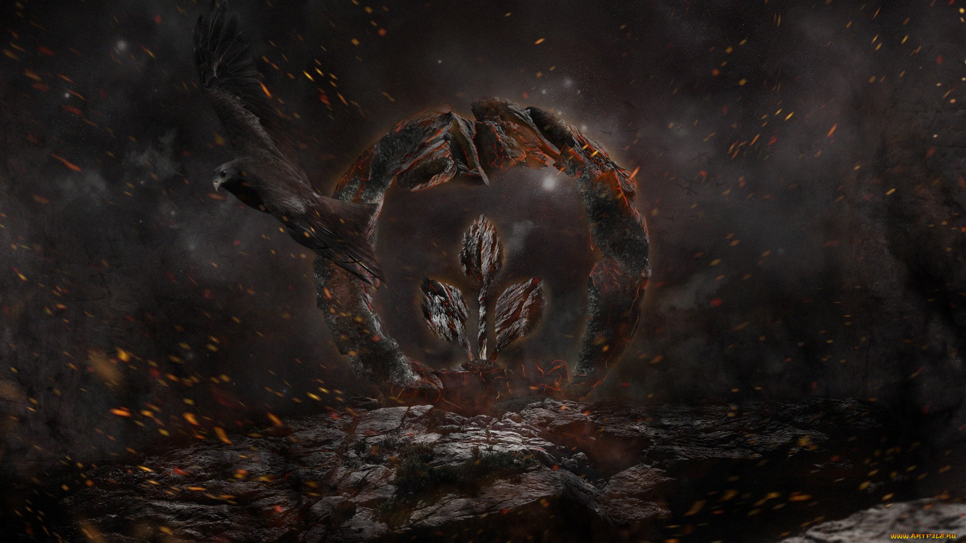 фэнтези, иные, миры, , иные, времена, камни, птица, искры