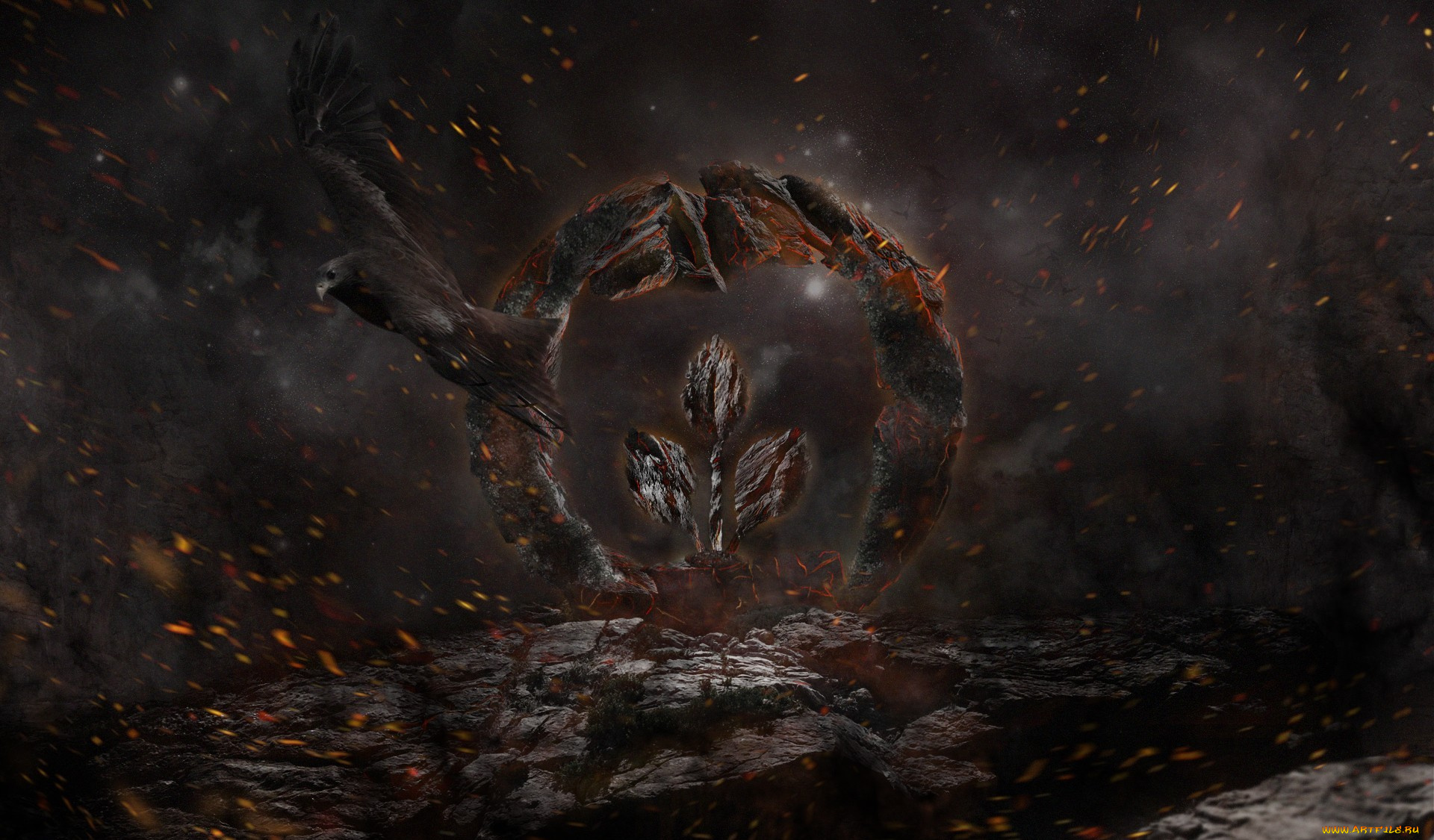 фэнтези, иные, миры, , иные, времена, камни, птица, искры