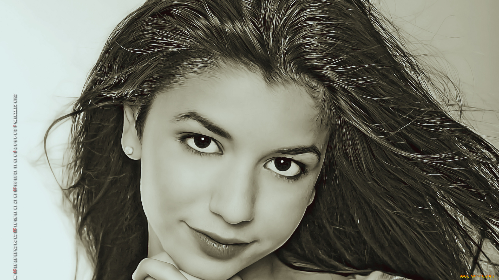 календари, компьютерный, дизайн, calendar, женщина, девушка, взгляд, лицо, 2019