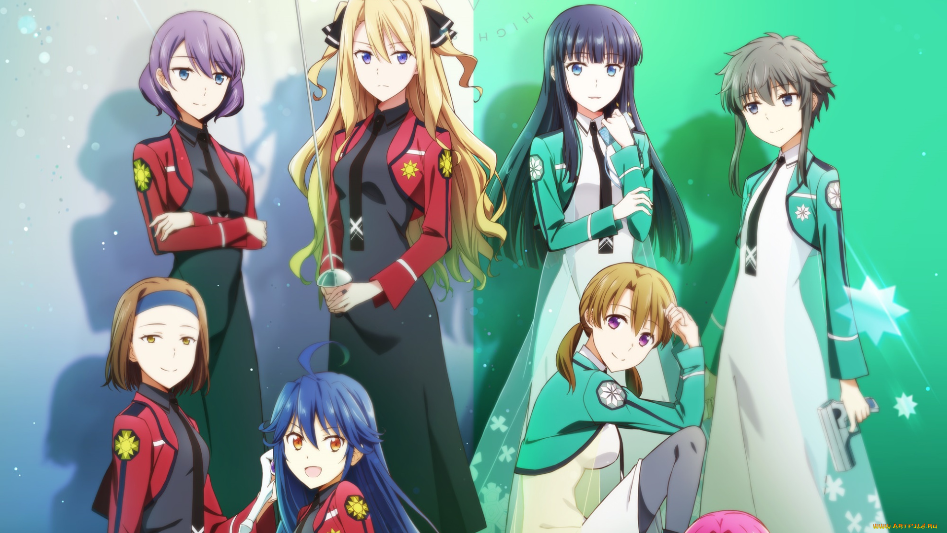 аниме, mahouka, koukou, no, rettousei, the, honor, student, at, magic, high, school