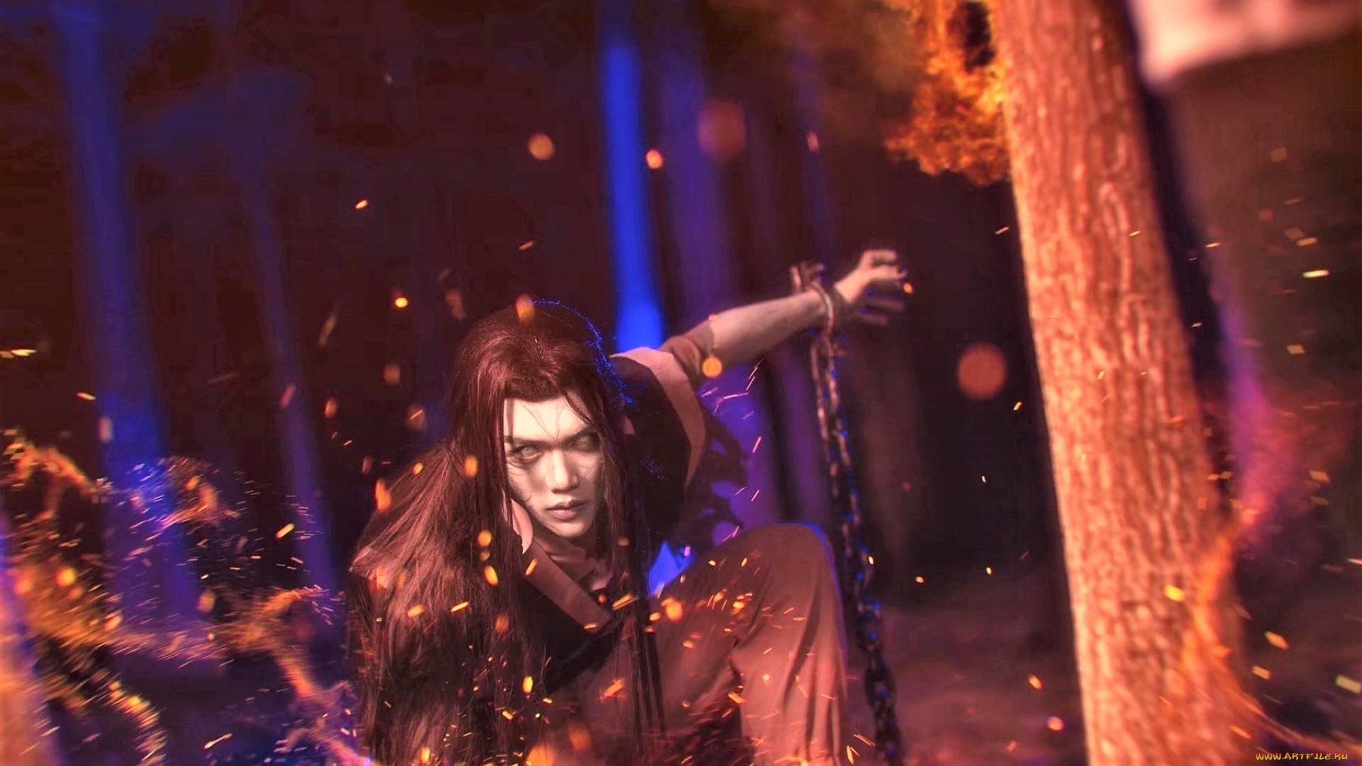 мужчины, -, креатив, , косплей, вэнь, нин, призрачный, генерал, костюм