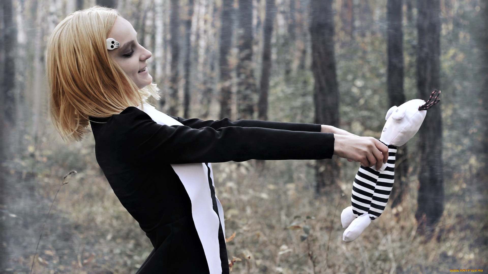 девушки, kirdjava, заколка, платье, кукла, лес, костюм, образ