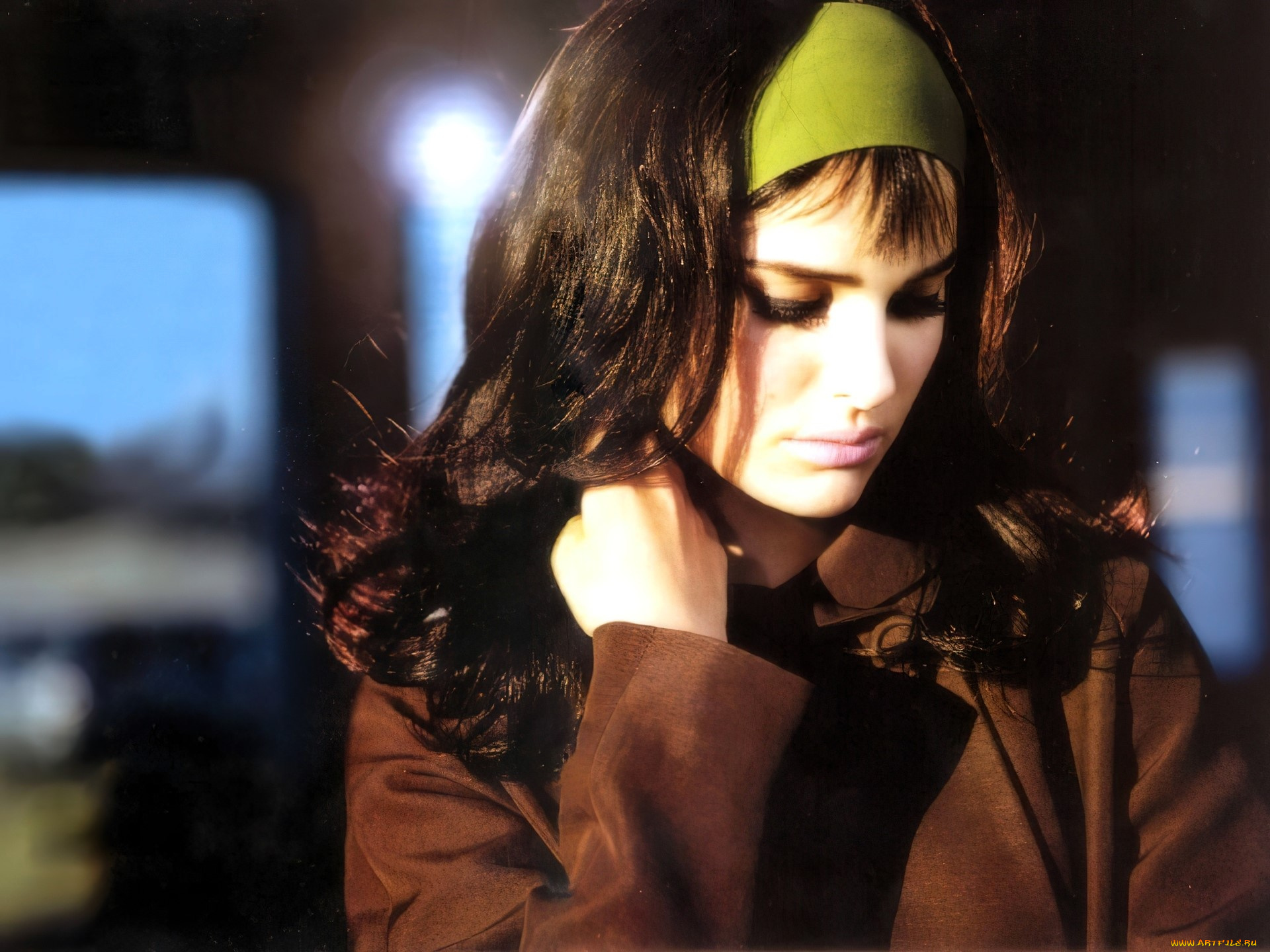 девушки, natalie, portman, актриса, шатенка, пальто