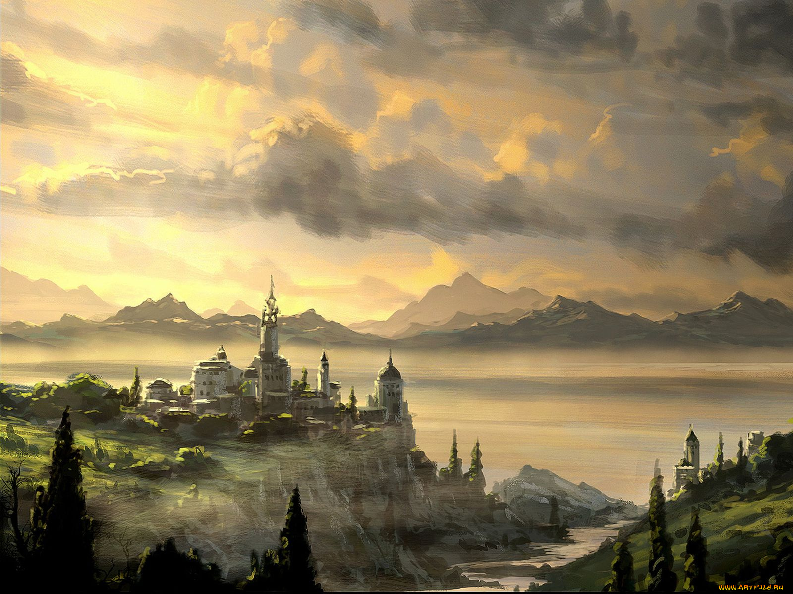 рисованные, города