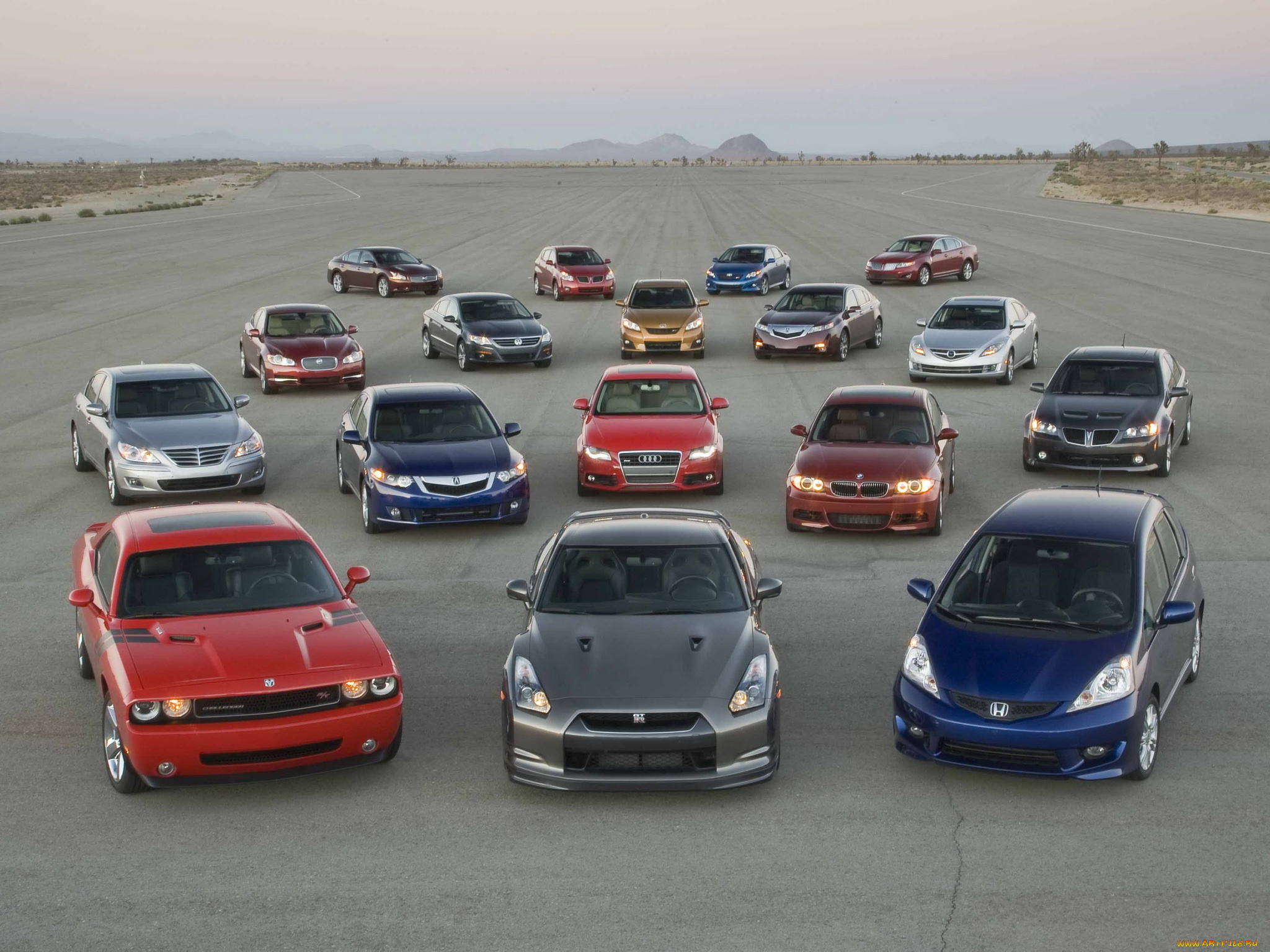 автомобили, разные, вместе