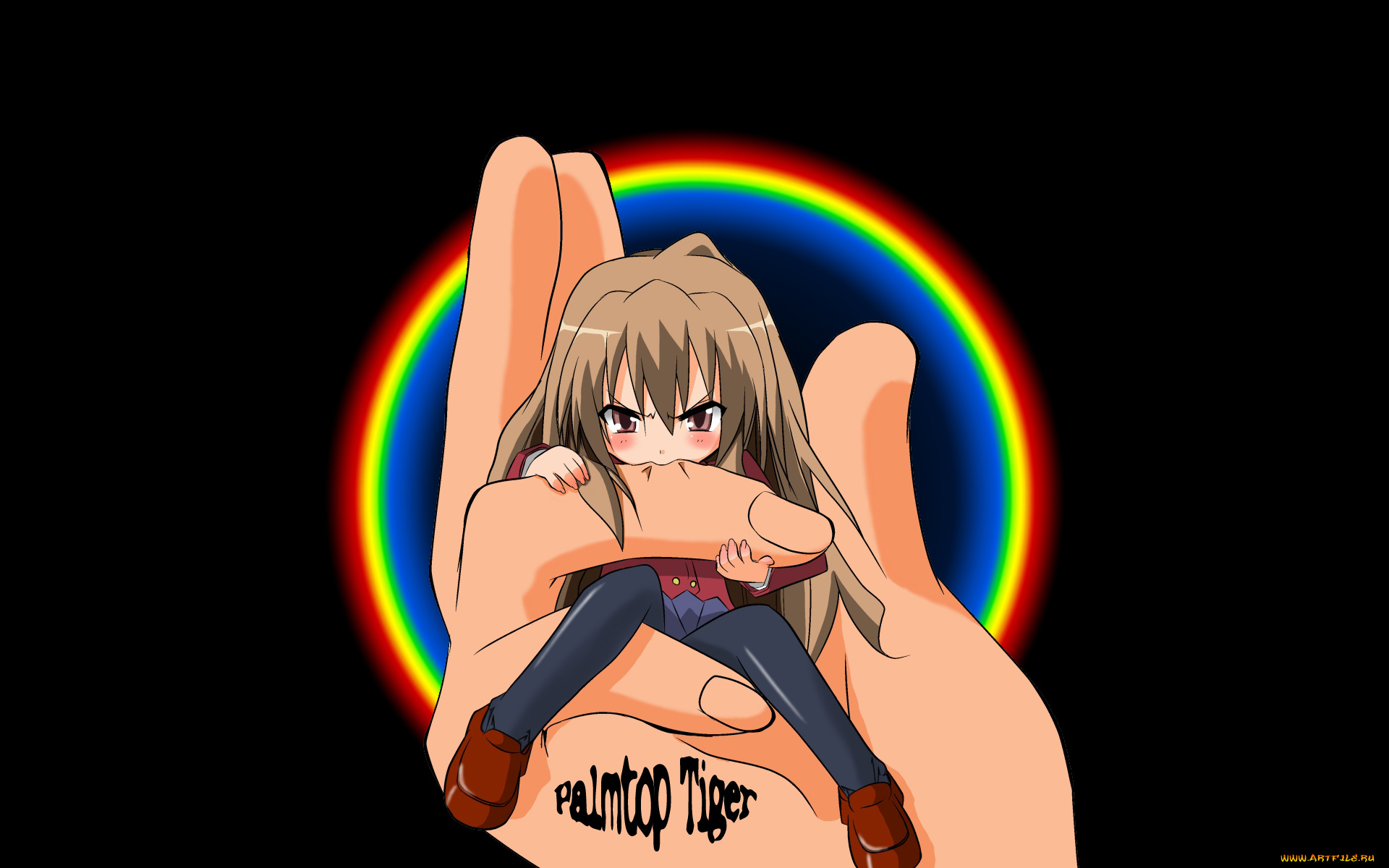 аниме, toradora, рука, девушка