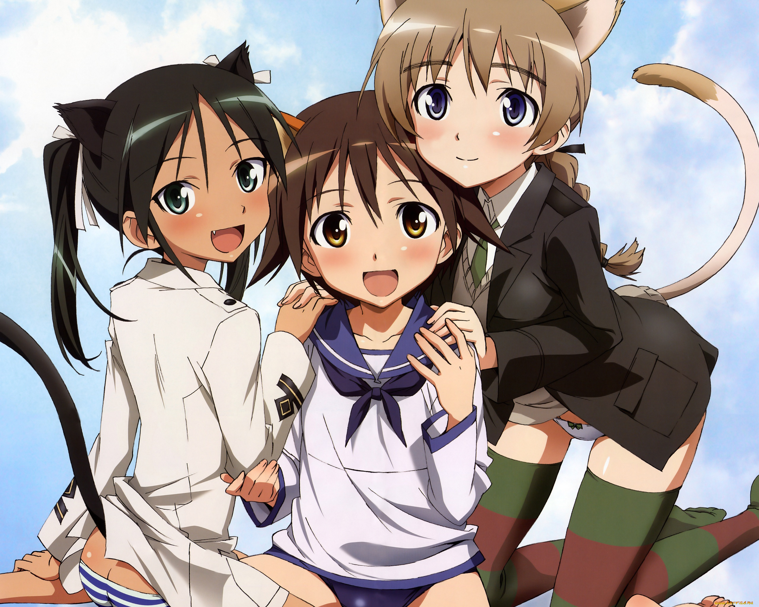 аниме, strike, witches