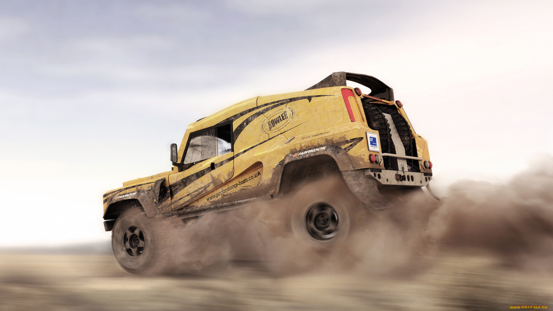 спорт, авторалли, пыль, скорость, пустыня, в, движении, land, rover, defender, внедорожник, dakar