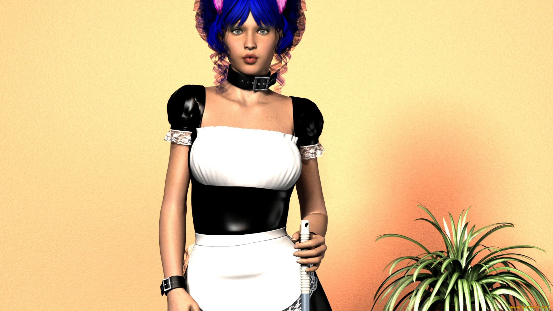 3д, графика, люди, , people, гувернантка, фон, взгляд, девушка