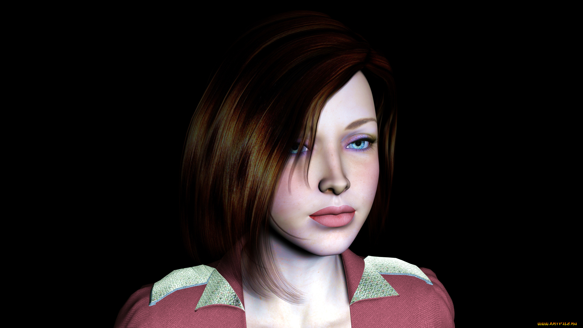 3д, графика, портрет, , portraits, девушка, взгляд, фон