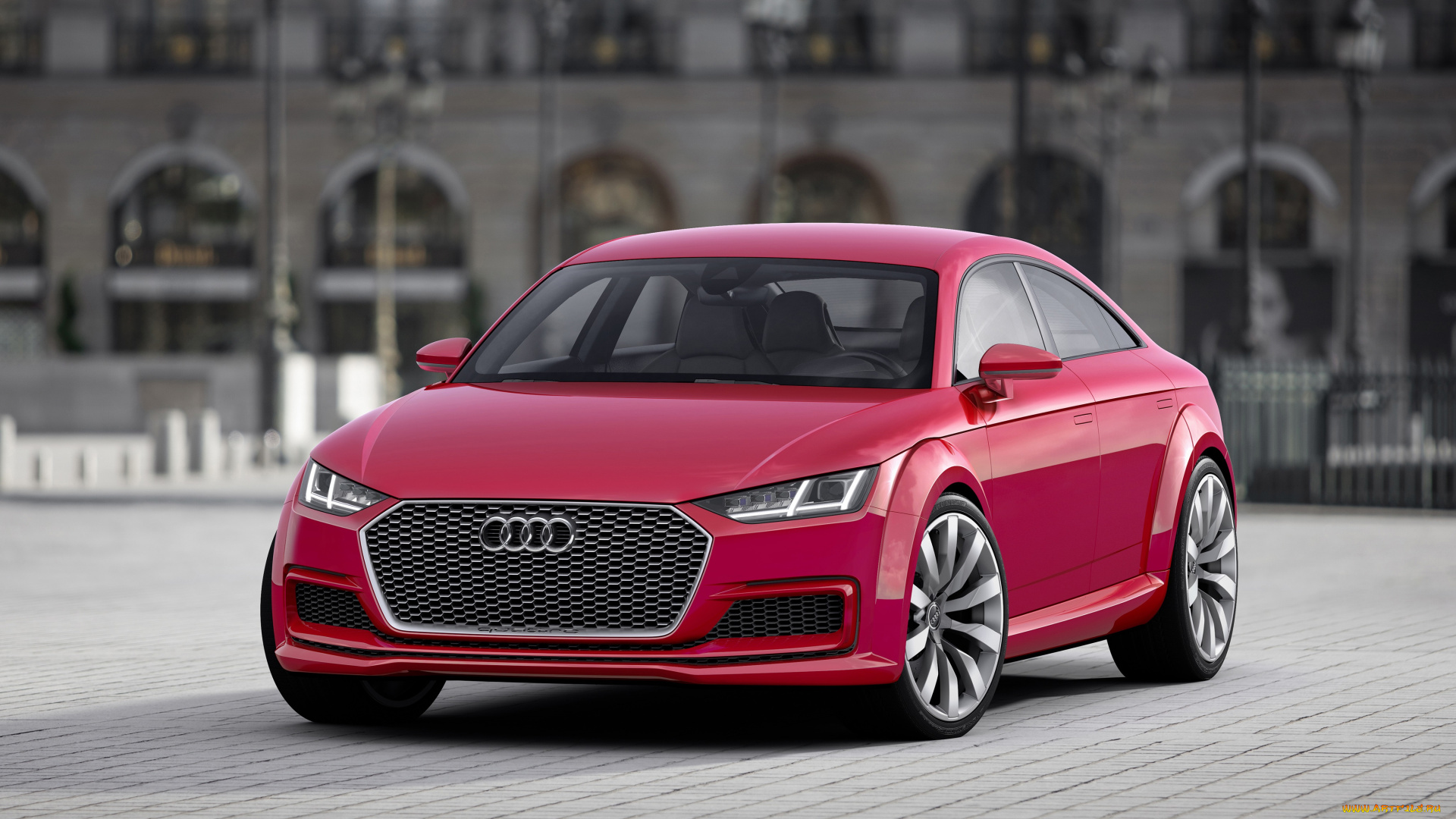 автомобили, audi, tt, красный, 2014г, sportback, concept