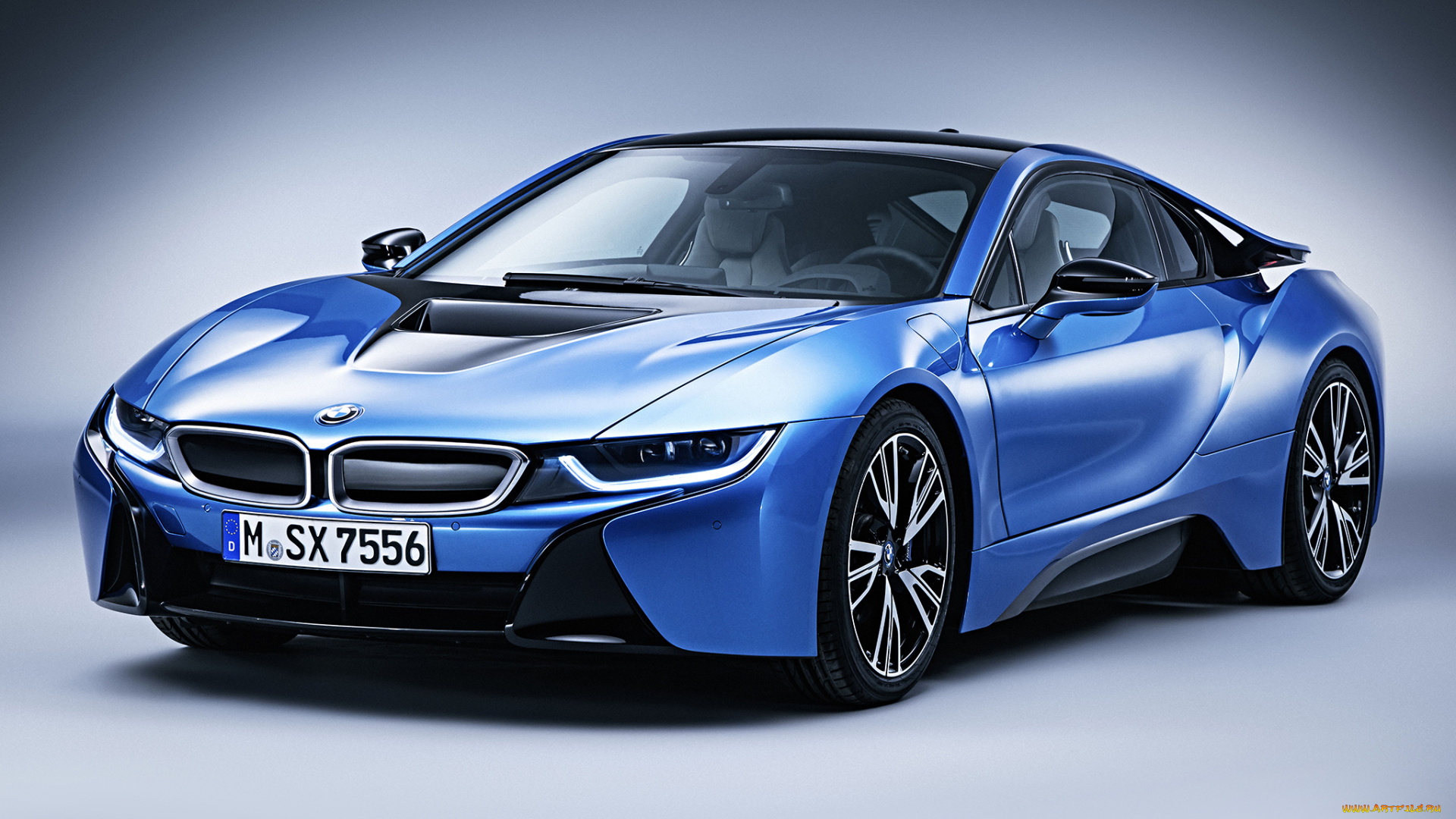 автомобили, bmw, package, pure, impulse, i8, синий, 2014г
