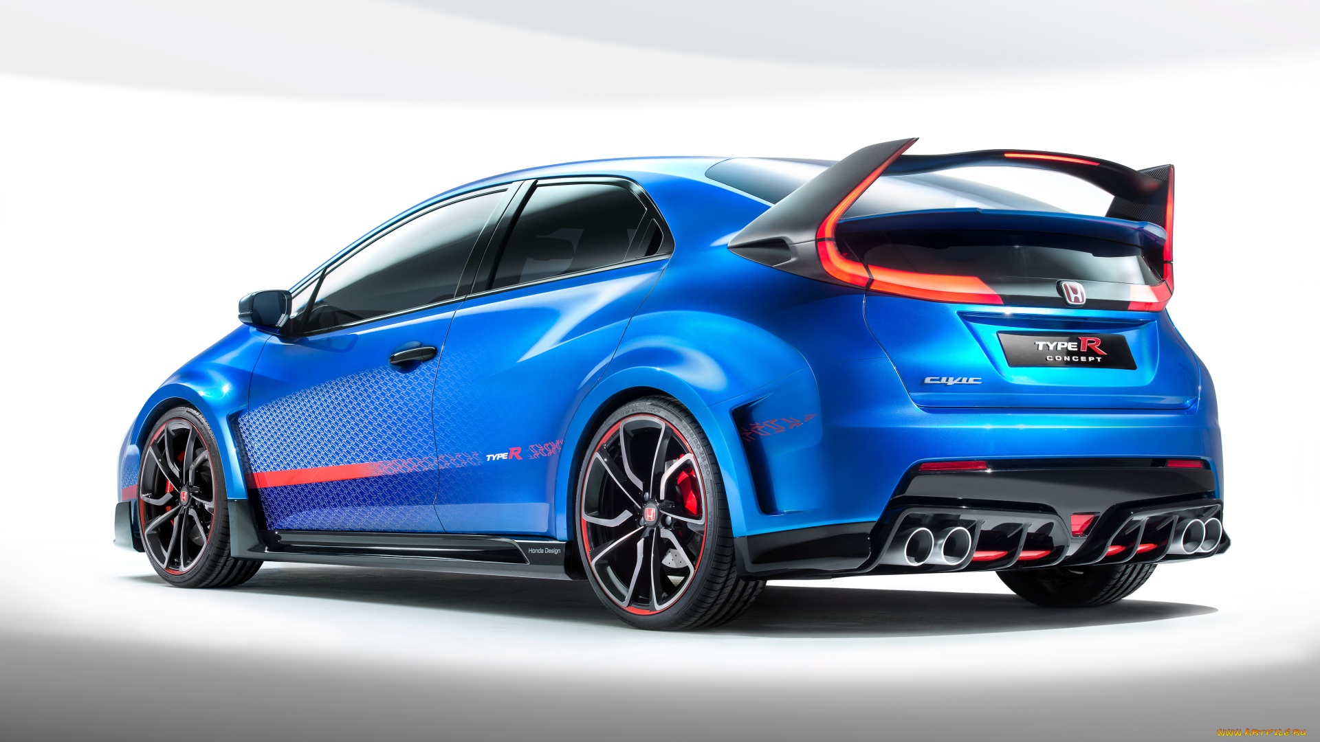 автомобили, honda, type, r, civic, 2014г, concept, ii, голубой