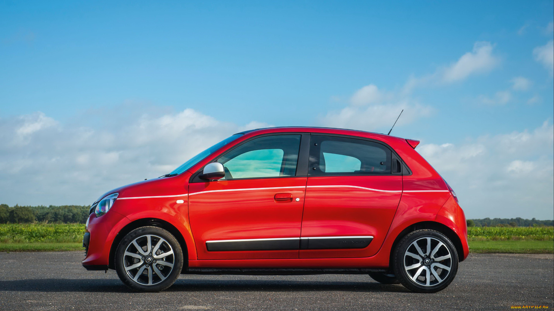 автомобили, renault, twingo, красный, 2014г, uk-spec, dynamique