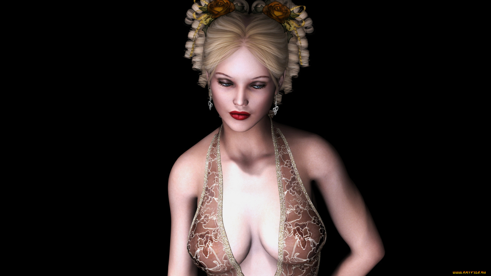 emilysq, 3д, графика, люди, , people, фон, взгляд, девушка