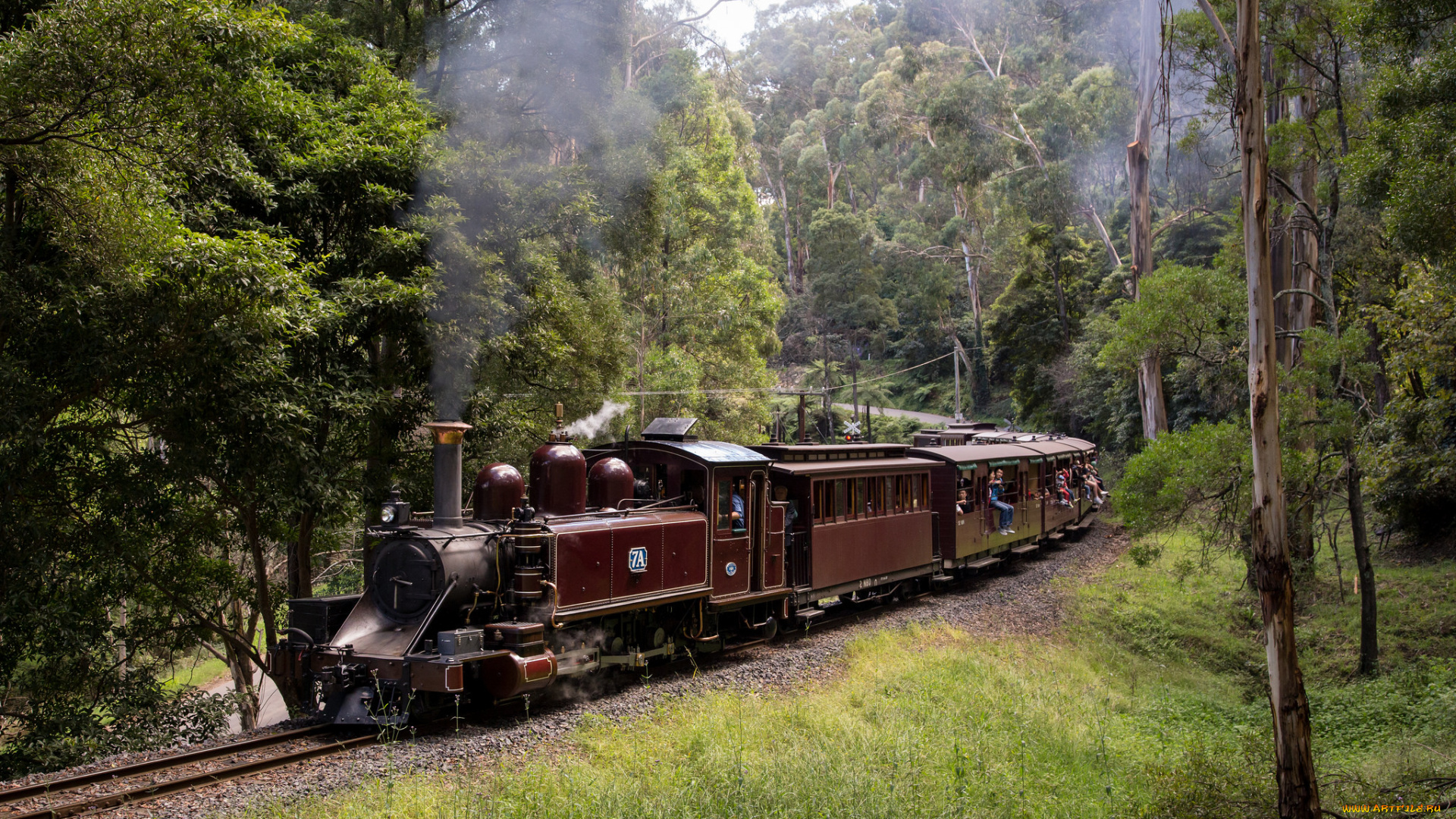 техника, паровозы, паровоз, рельсы, дорога, железная, вагоны