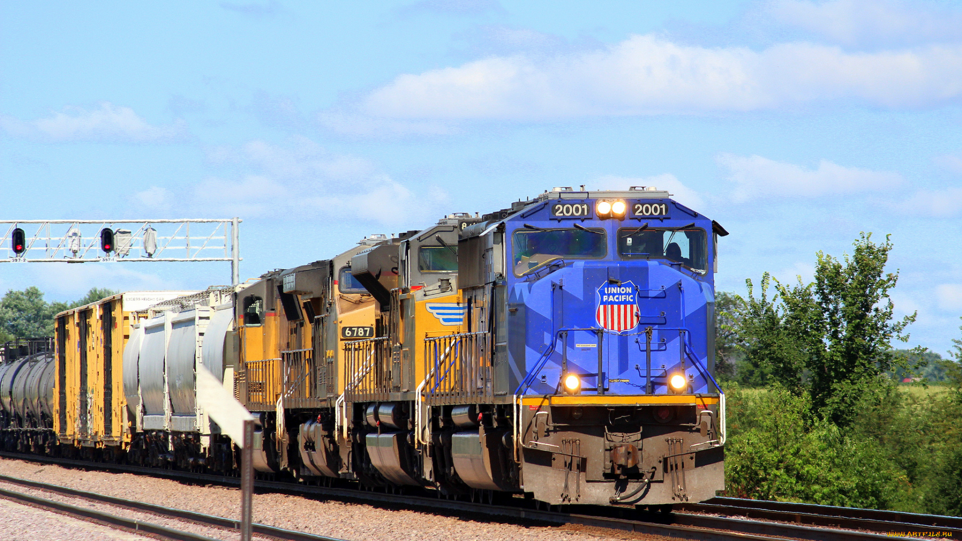 техника, поезда, локомотив, рельсы, дорога, железная, состав