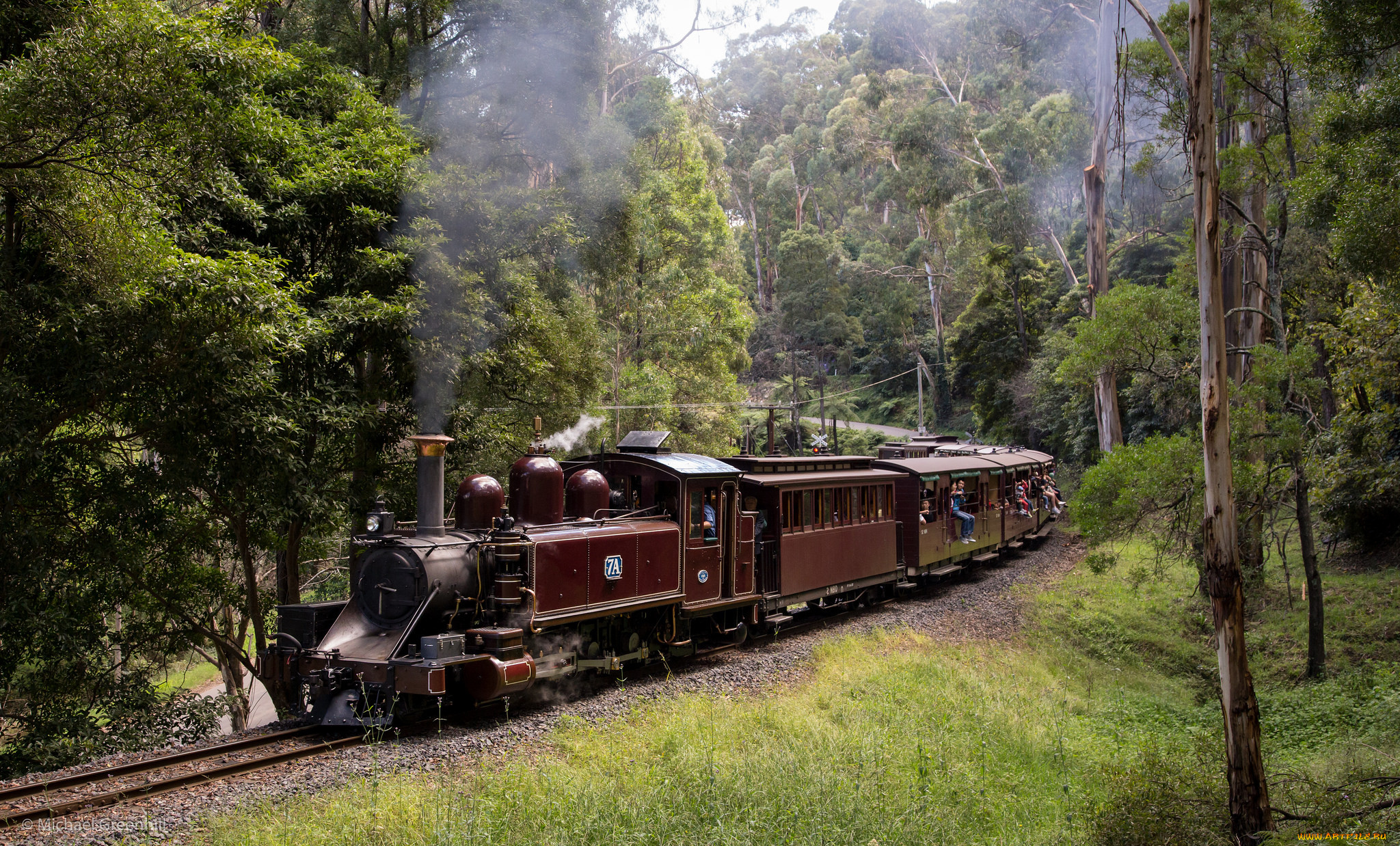 техника, паровозы, паровоз, рельсы, дорога, железная, вагоны