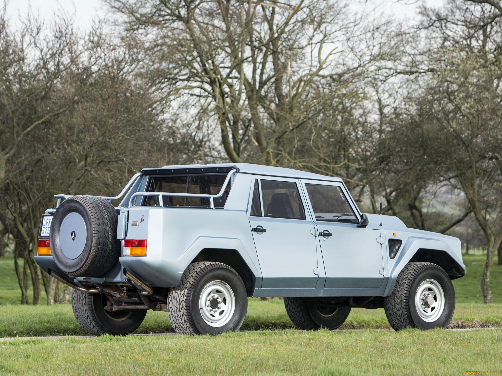 автомобили, lamborghini, lm002, серый