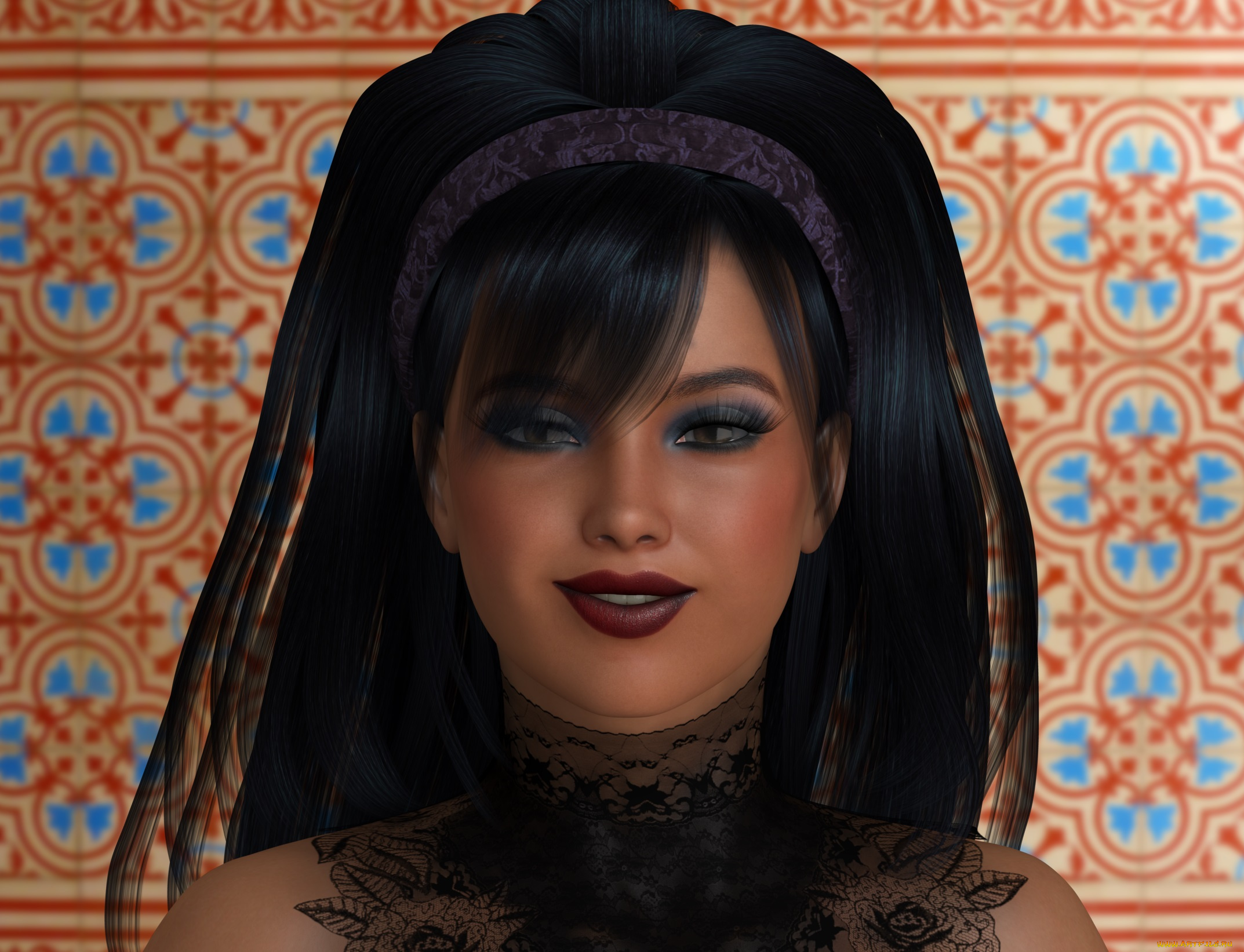 3д, графика, портрет, , portraits, фон, девушка, взгляд