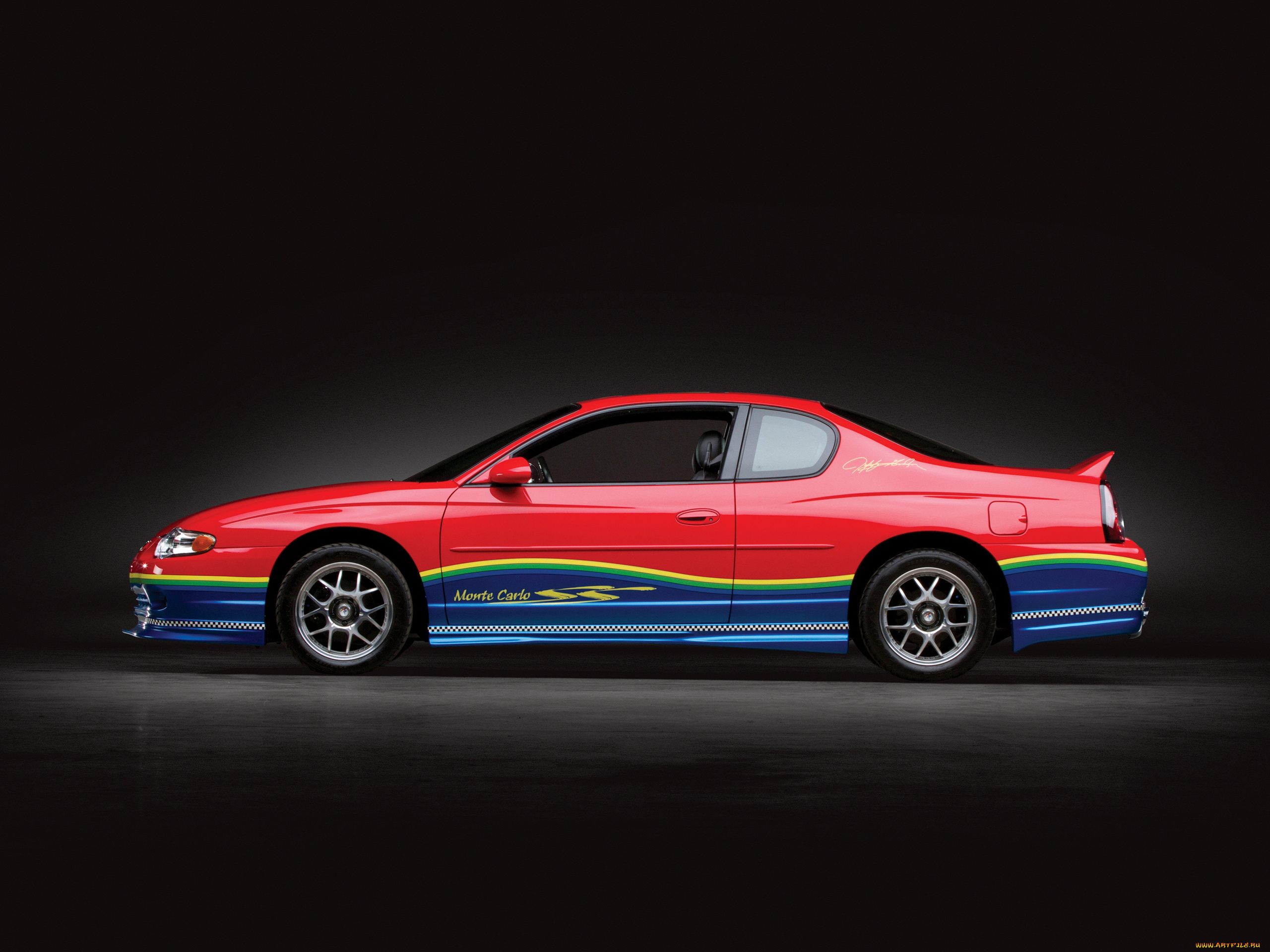 автомобили, chevrolet, красный, gordon, jeff, carlo, ss, edition, 2000г, monte