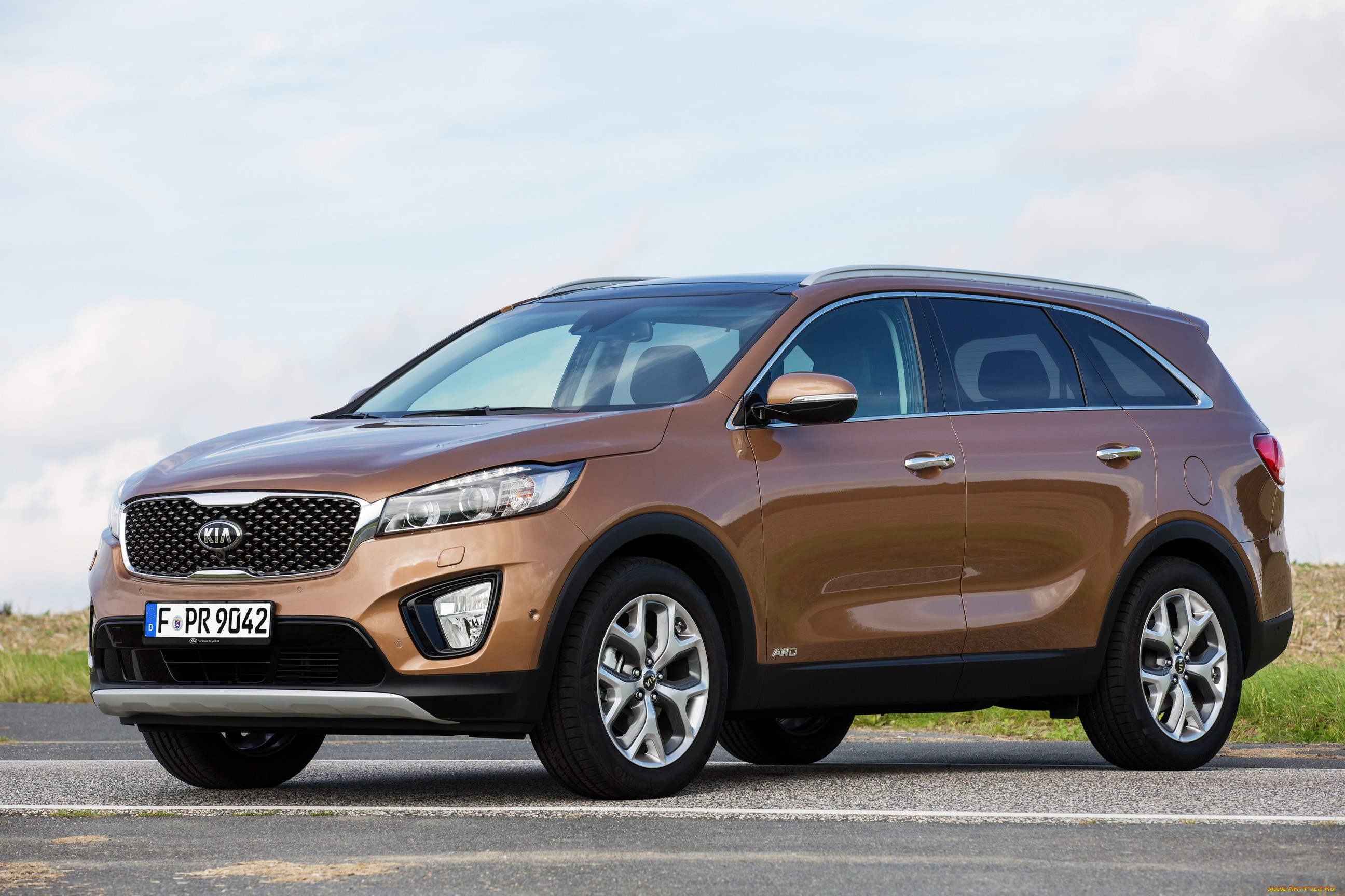 автомобили, kia, ecodynamics, sorento, коричневый, 2014г, um