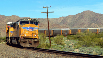 Картинка техника поезда рельсы дорога железная состав локомотив