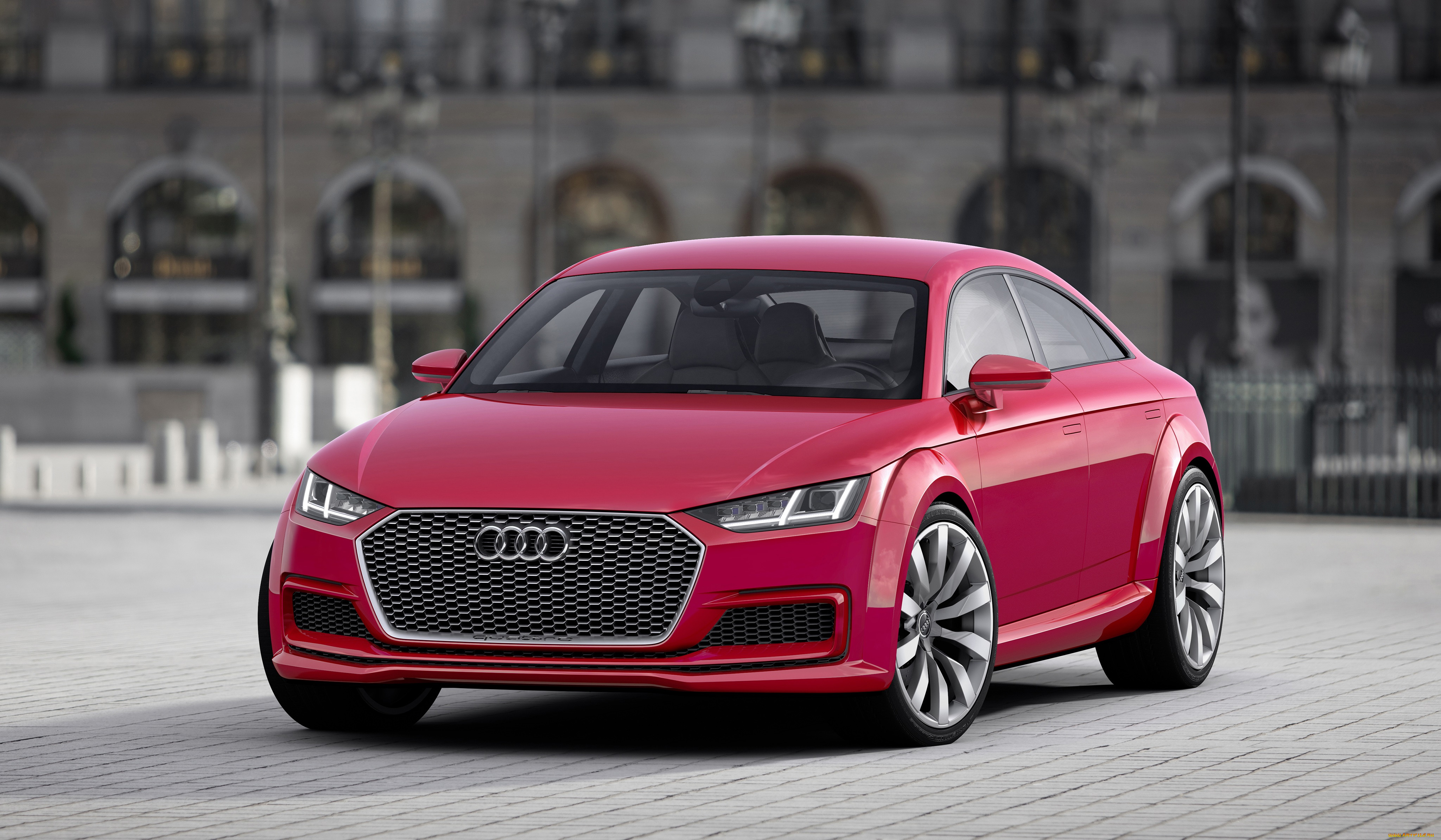 автомобили, audi, tt, красный, 2014г, sportback, concept